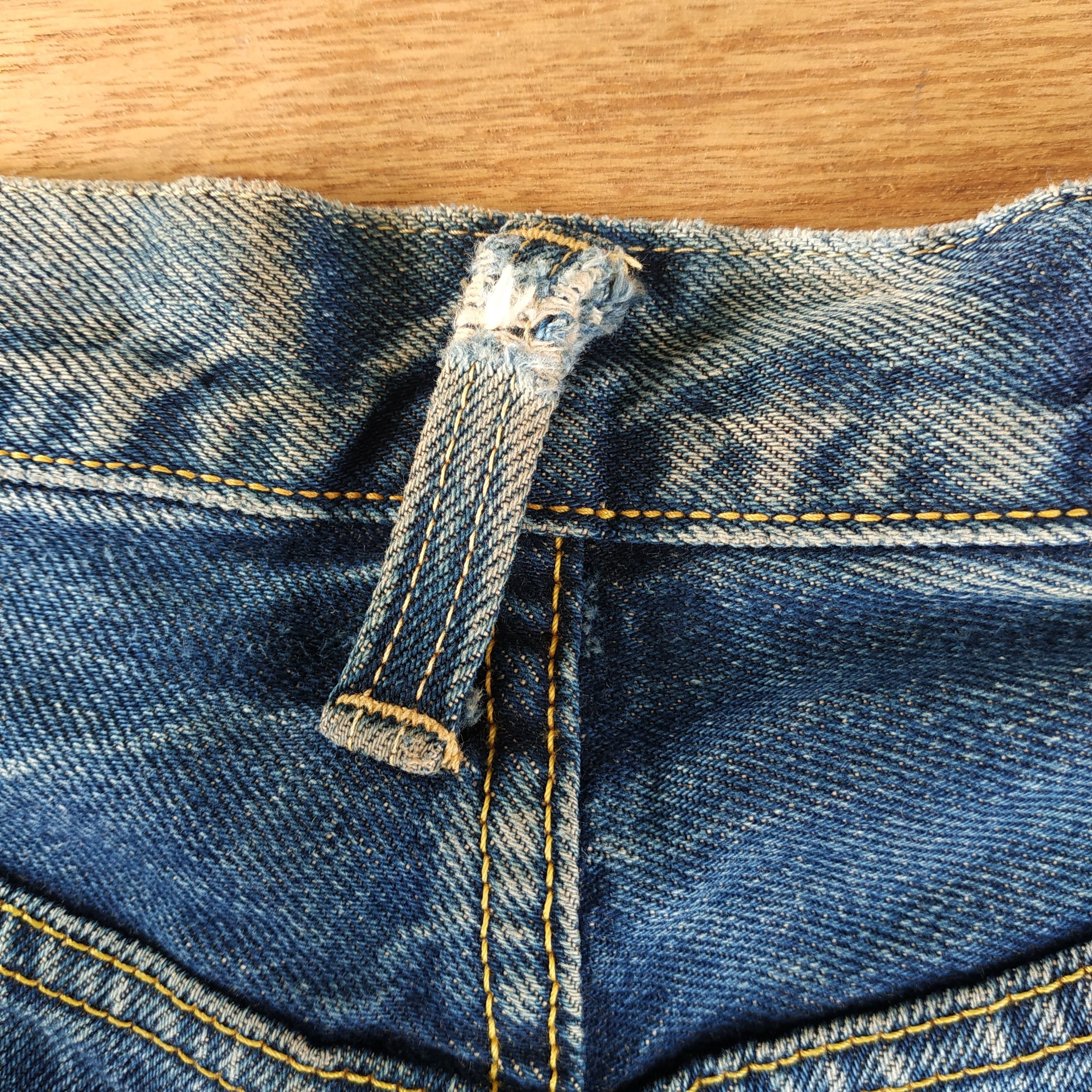 Japanese Brand × Vintage DENIM DISTRESSED VINTAGE SEWING CHOP O'alls SELVEDGE Size US 29 - 15 Thumbnail