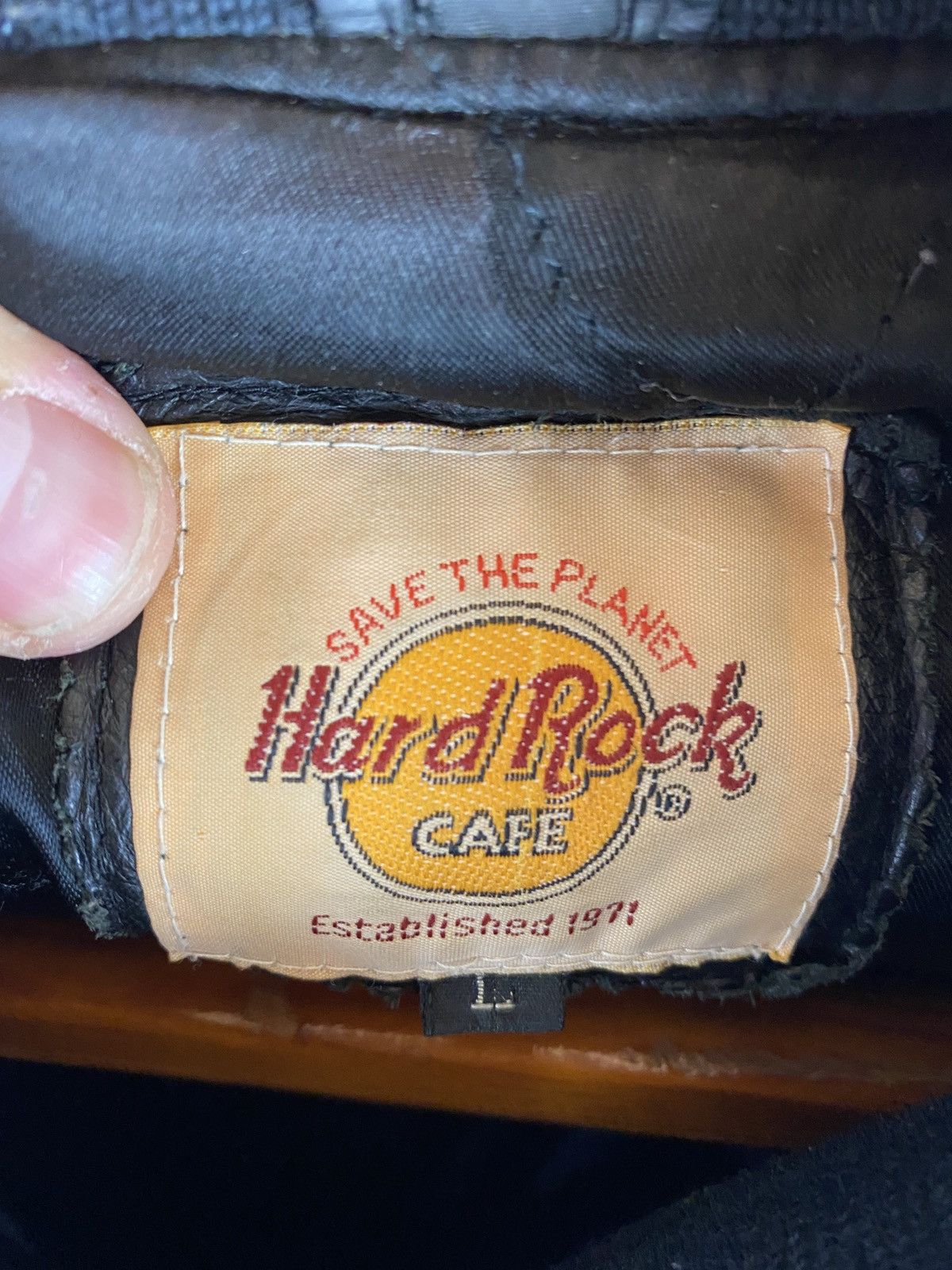 Designer × Hard Rock Cafe × Vintage Leather jacket Hard Rock Cafe New York bomber Size US L / EU 52-54 / 3 - 6 Thumbnail