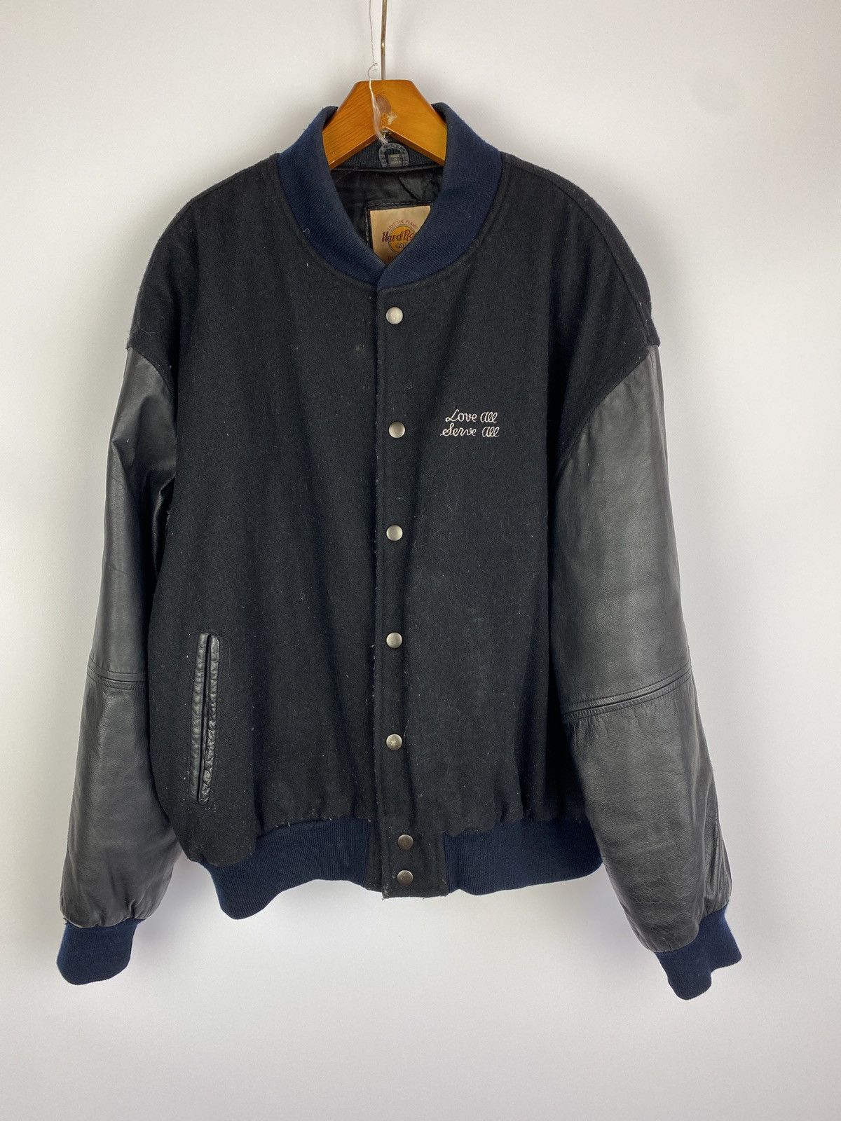 Designer × Hard Rock Cafe × Vintage Leather jacket Hard Rock Cafe New York bomber Size US L / EU 52-54 / 3 - 2 Thumbnail