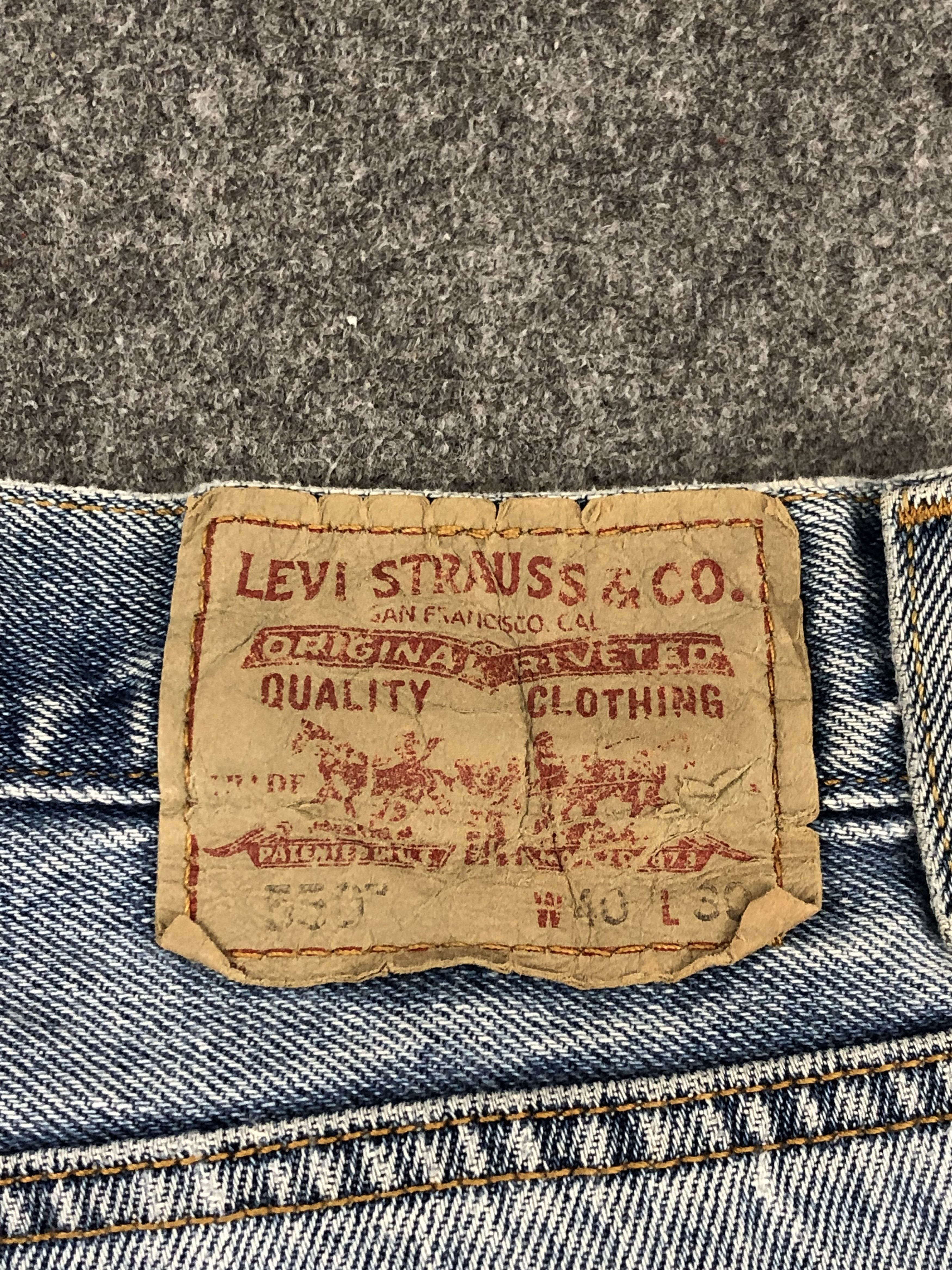 Levi's Vintage Levis 550 Faded Blue Denim DP1420 Size US 39 - 5 Thumbnail