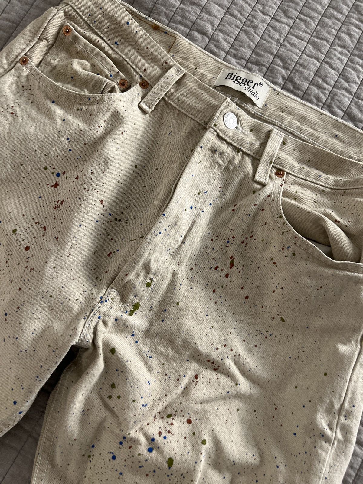Other Levi’s 501 Custom Flared Painter Denim Size US 34 / EU 50 - 2 Thumbnail