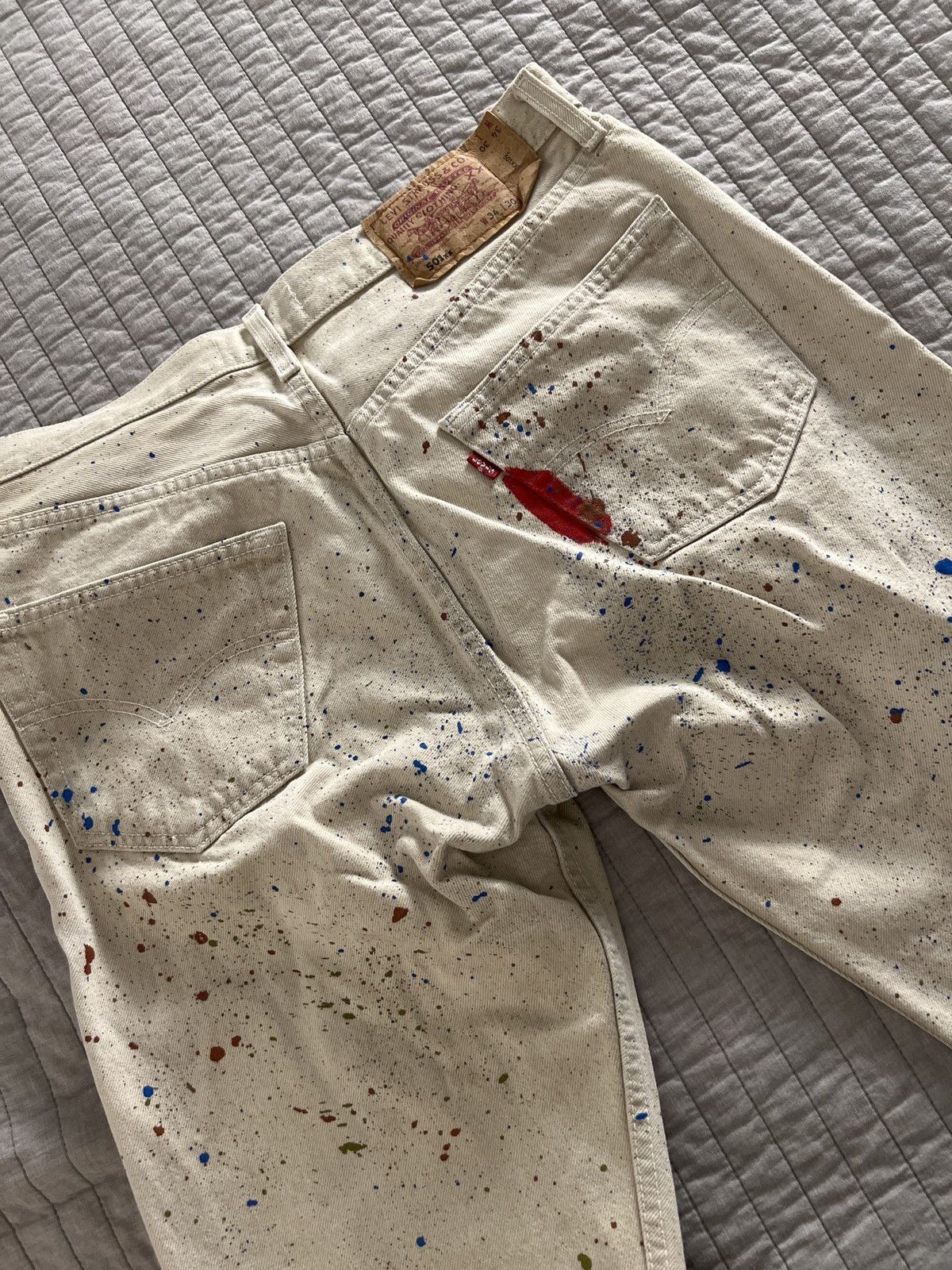 Other Levi’s 501 Custom Flared Painter Denim Size US 34 / EU 50 - 4 Thumbnail