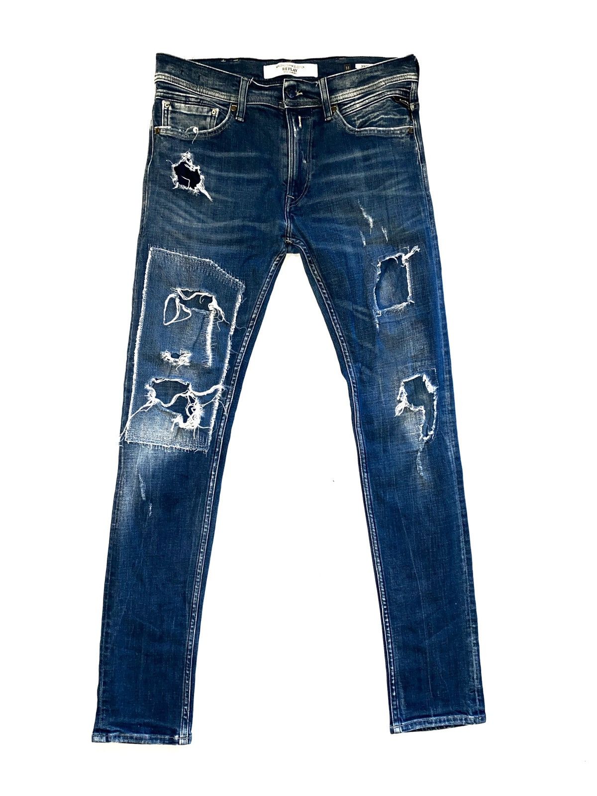 Replay REPLAY MAESTRO DENIM SELECTION MEN'S RIPPED JEANS / SIZE 31 ...