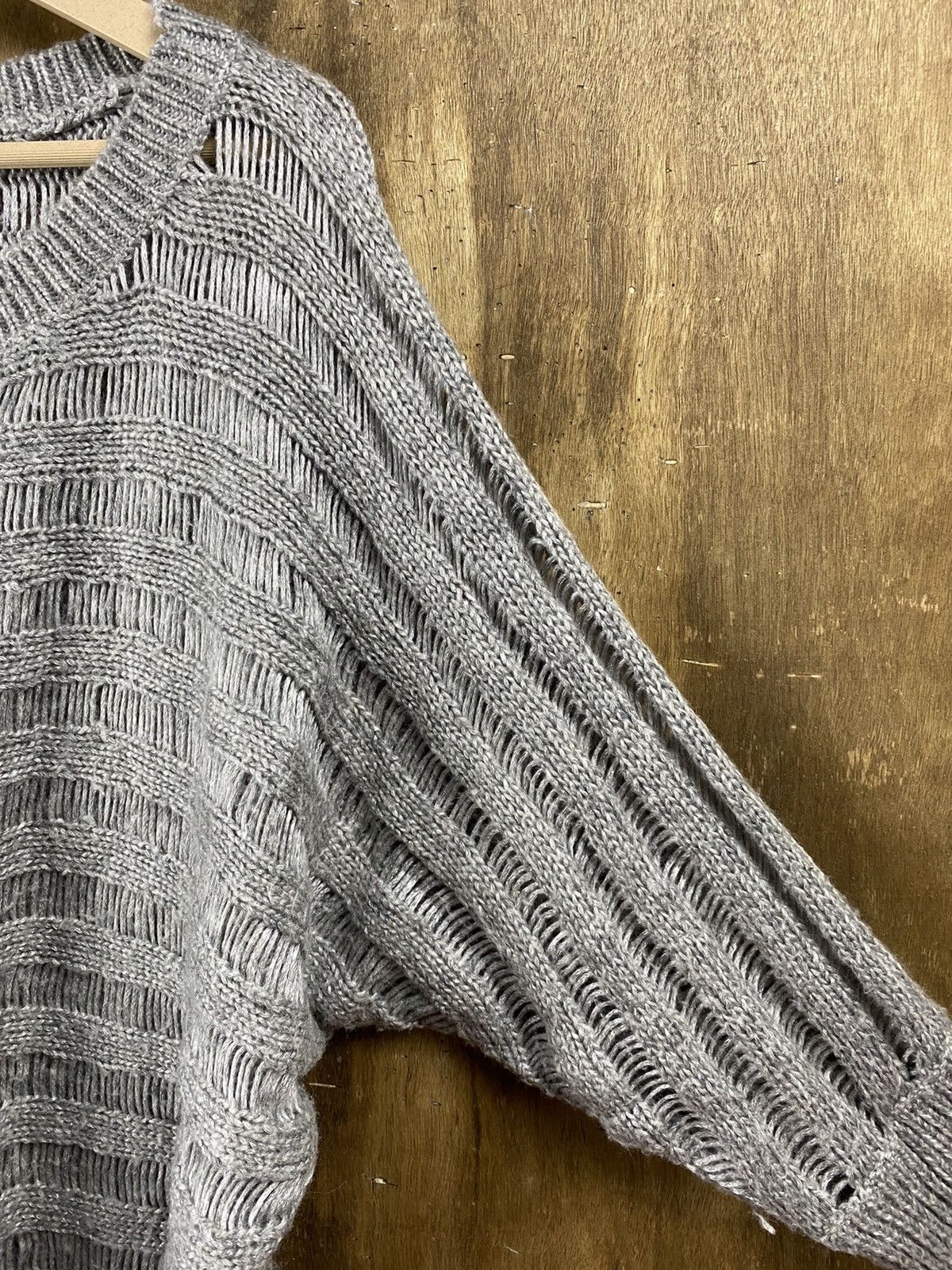 Homespun Knitwear × Japanese Brand Natural Beauty Basic distressed Knitwear #Z076 Size US M / EU 48-50 / 2 - 9 Thumbnail