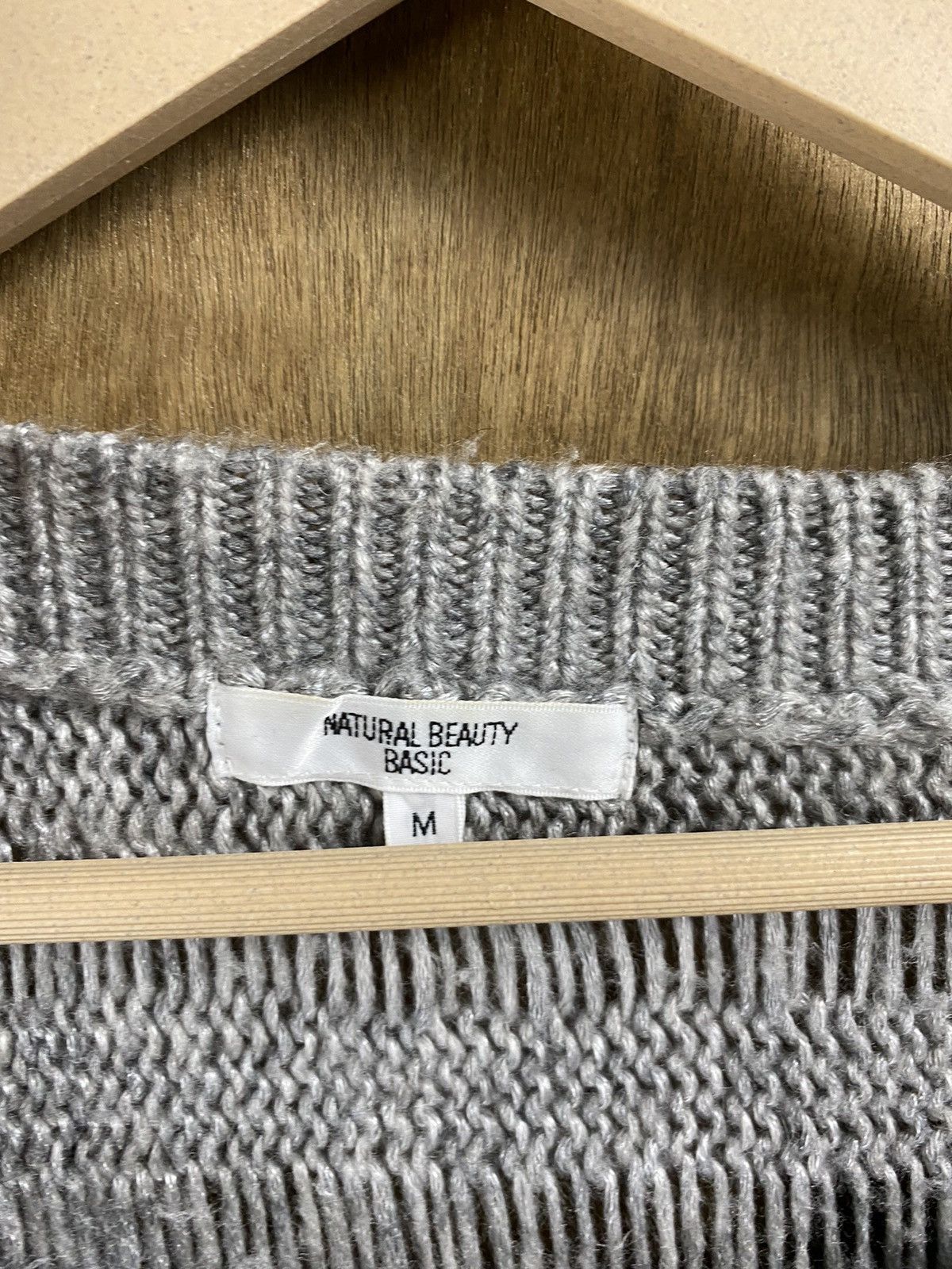 Homespun Knitwear × Japanese Brand Natural Beauty Basic distressed Knitwear #Z076 Size US M / EU 48-50 / 2 - 5 Thumbnail