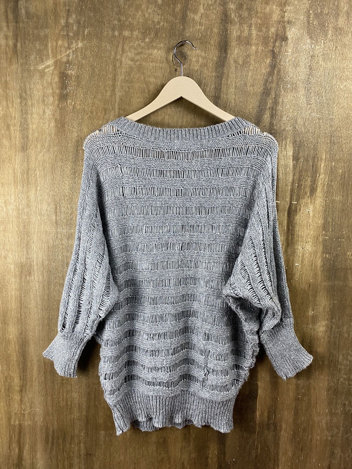 Homespun Knitwear × Japanese Brand Natural Beauty Basic distressed Knitwear #Z076 Size US M / EU 48-50 / 2 - 11 Thumbnail