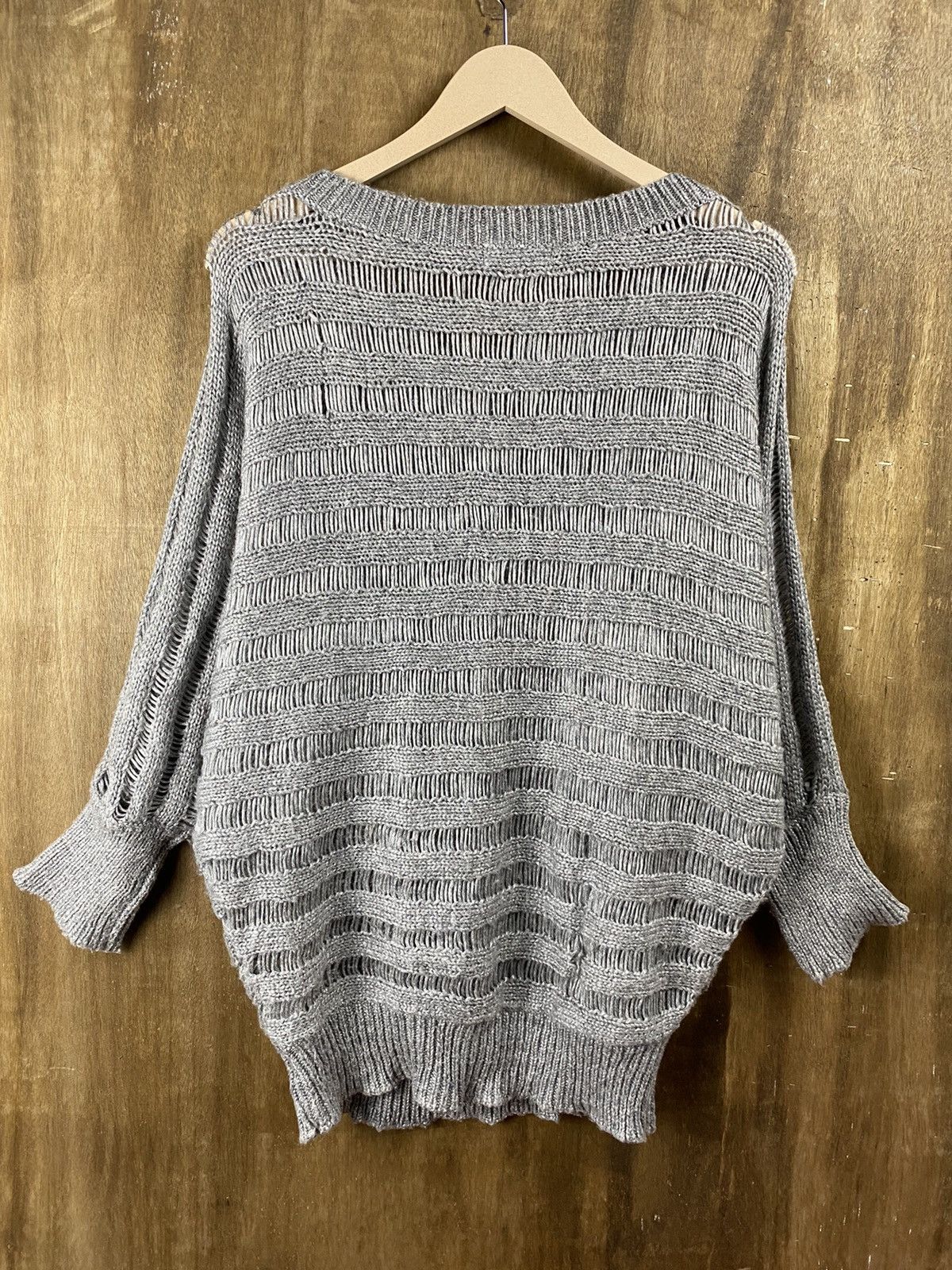 Homespun Knitwear × Japanese Brand Natural Beauty Basic distressed Knitwear #Z076 Size US M / EU 48-50 / 2 - 13 Thumbnail