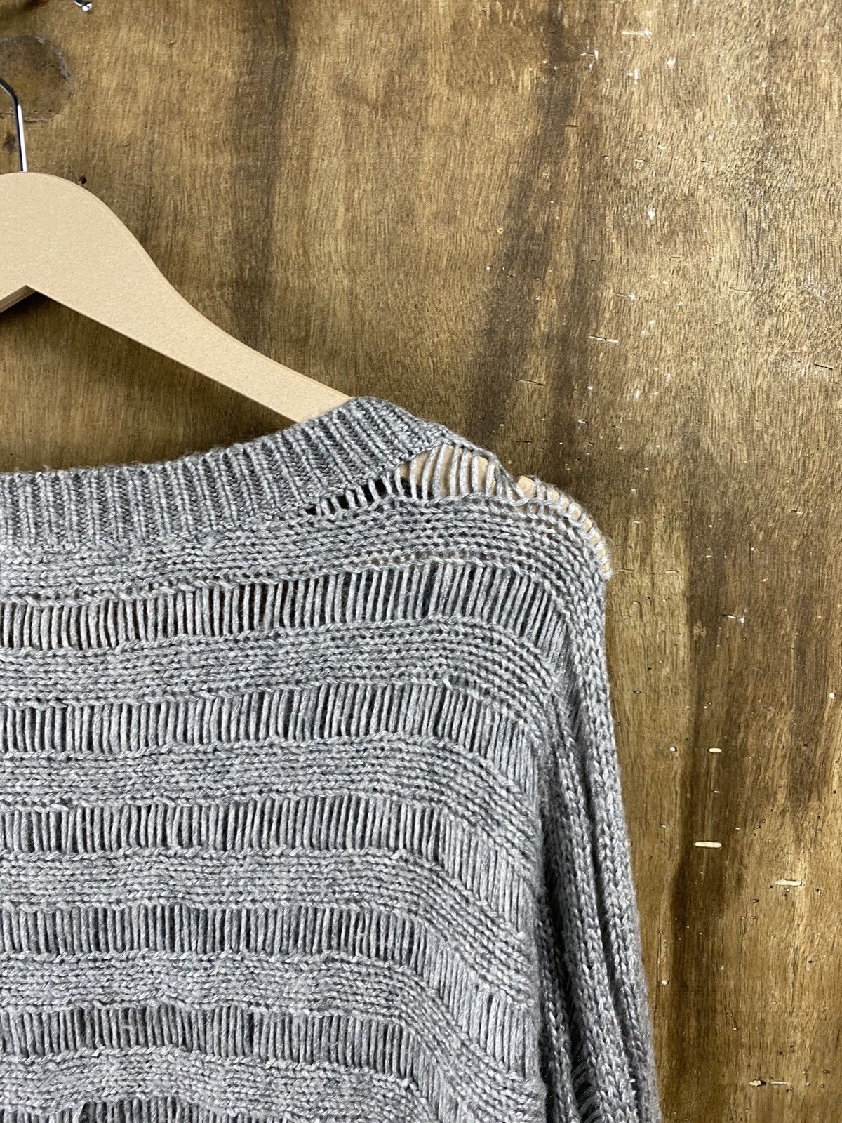 Homespun Knitwear × Japanese Brand Natural Beauty Basic distressed Knitwear #Z076 Size US M / EU 48-50 / 2 - 14 Thumbnail