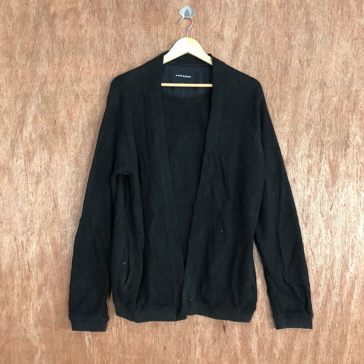 Beams Plus B-Ming by beams Black Shag cardigan Knitwear #H221 Size US M / EU 48-50 / 2 - 1 Thumbnail