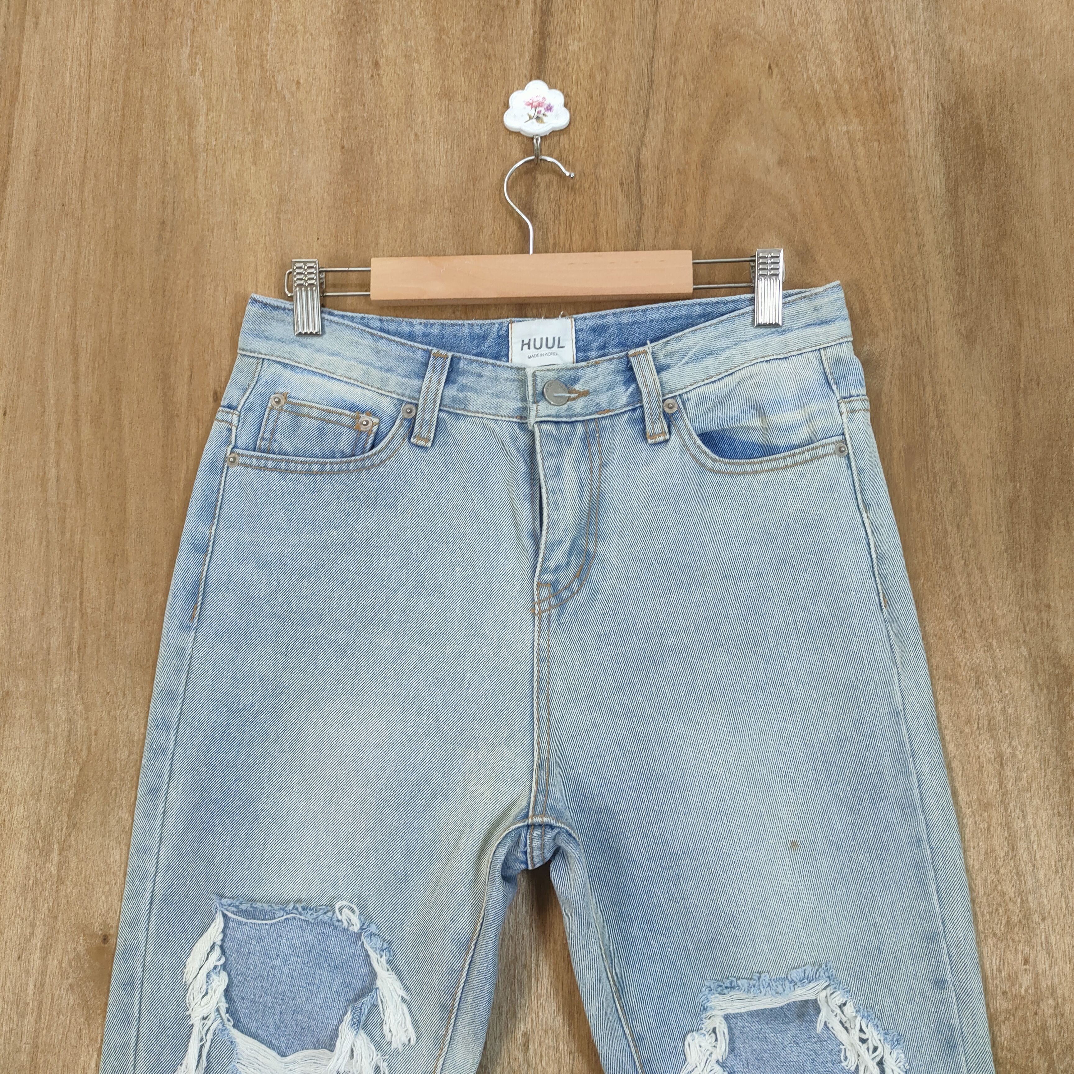 Japanese Brand × Seditionaries HULL DISTRESSED KNEE LIGHT BLUE JEANS PANTS Size US 30 / EU 46 - 2 Thumbnail