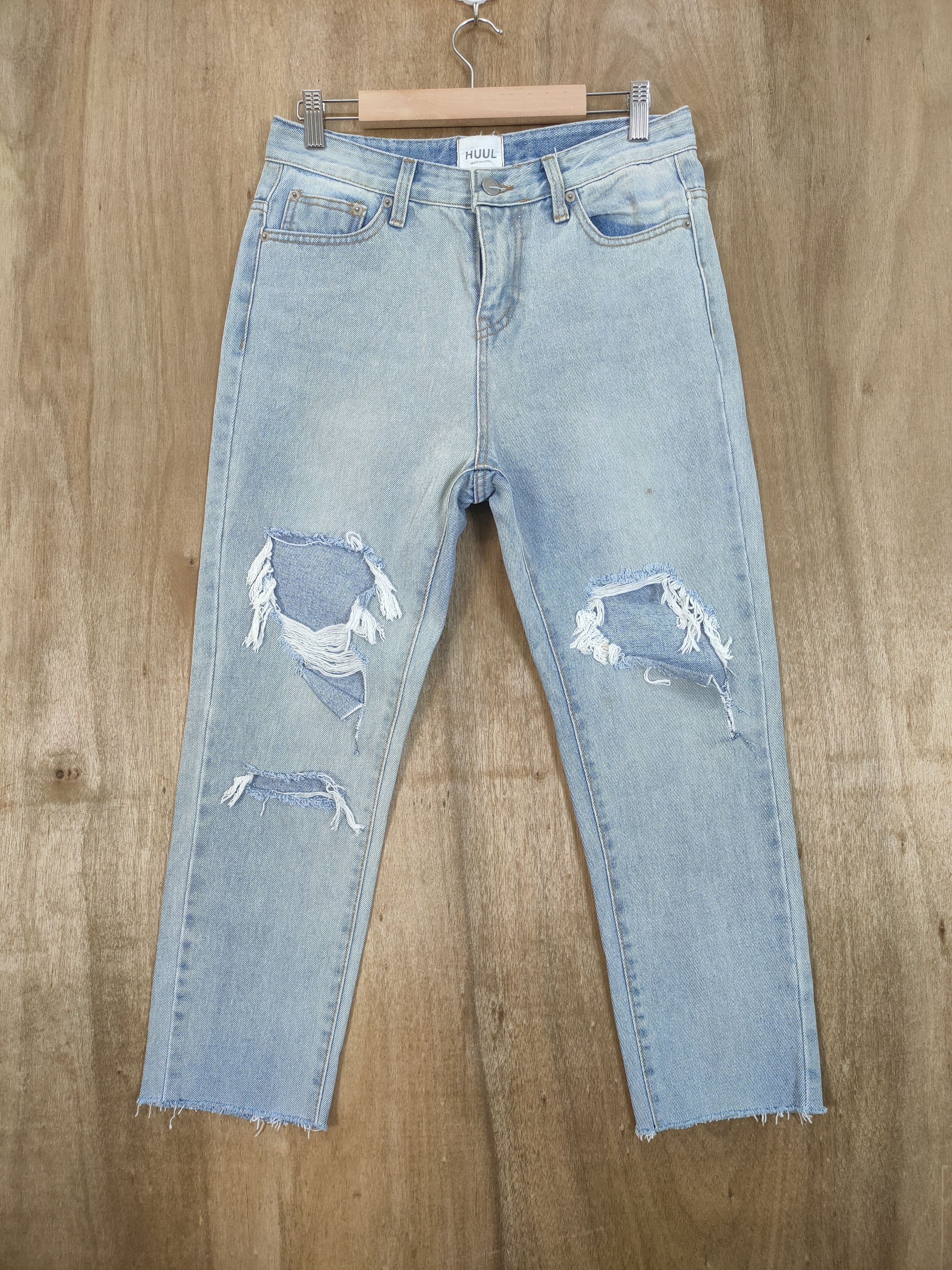 Japanese Brand × Seditionaries HULL DISTRESSED KNEE LIGHT BLUE JEANS PANTS Size US 30 / EU 46 - 4 Thumbnail