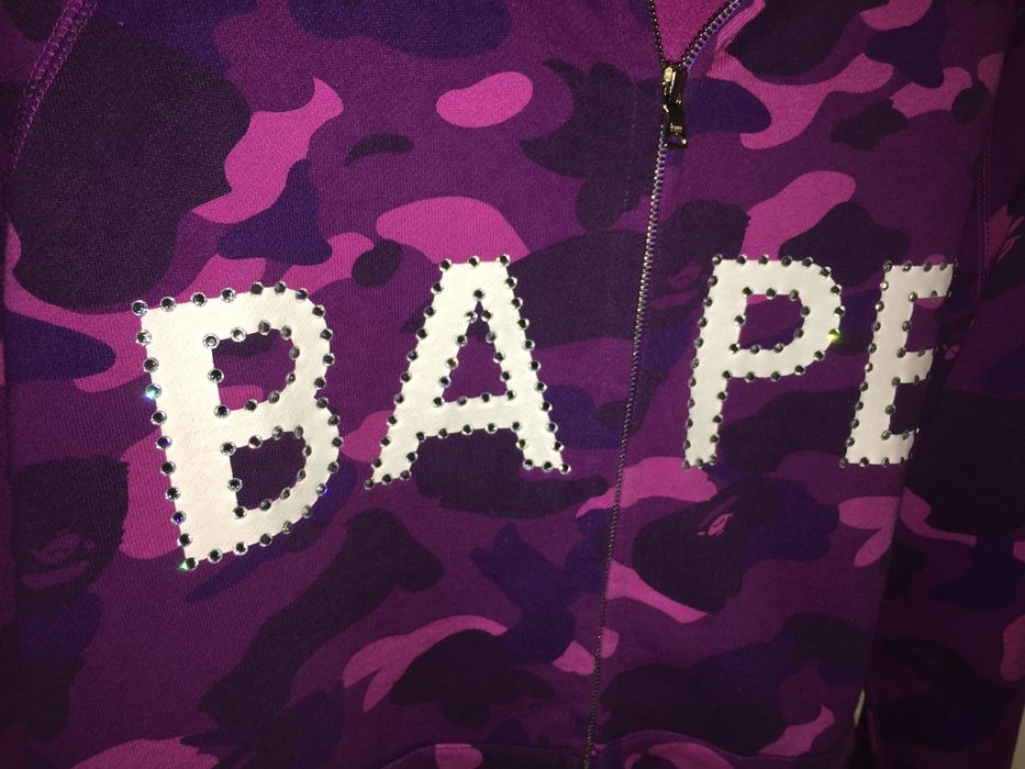 Bape Bape Swarovski Crystal Hoodie | Grailed