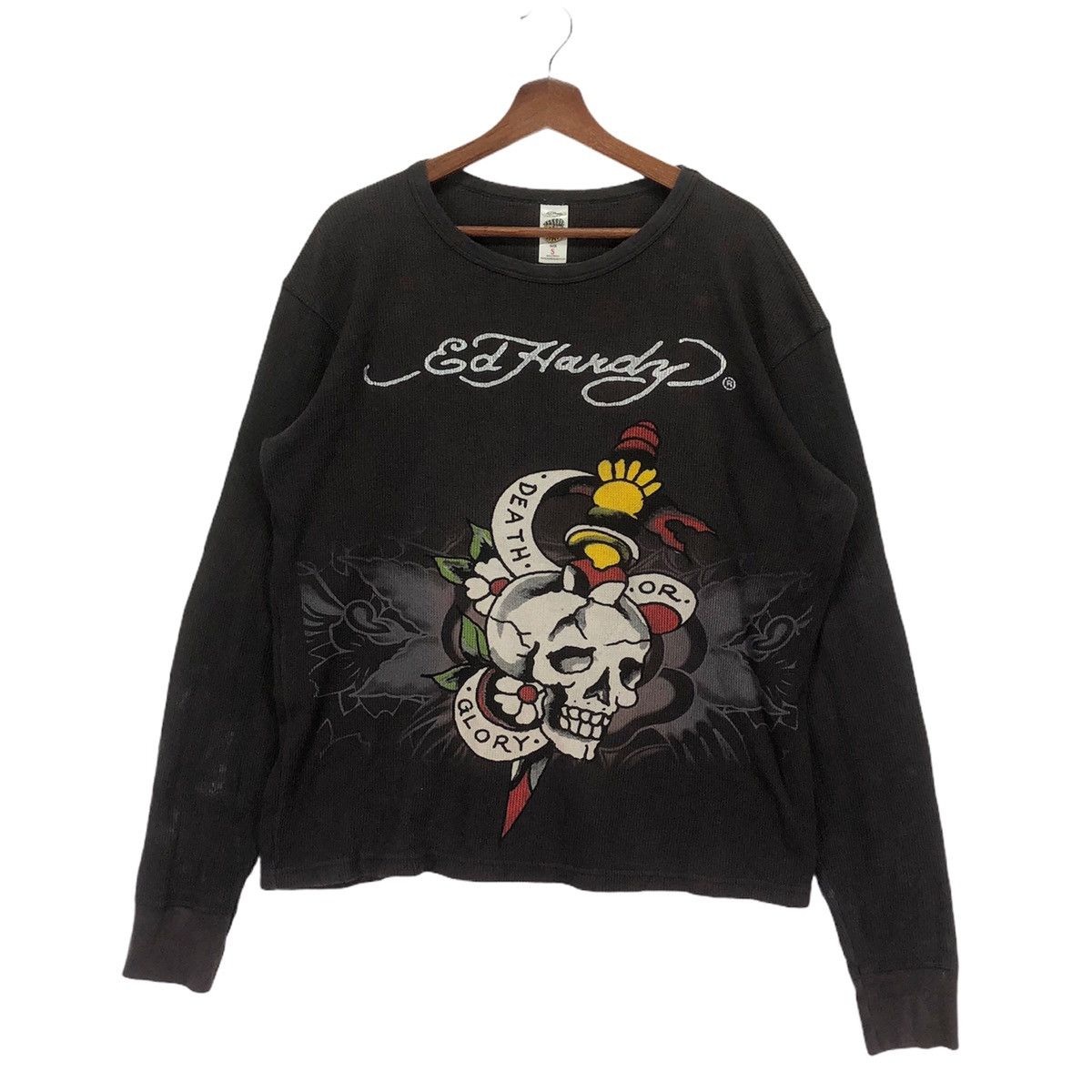 Designer Vintage Ed hardy by Christian Audigier Long Sleeve Shirt Size US S / EU 44-46 / 1 - 1 Thumbnail