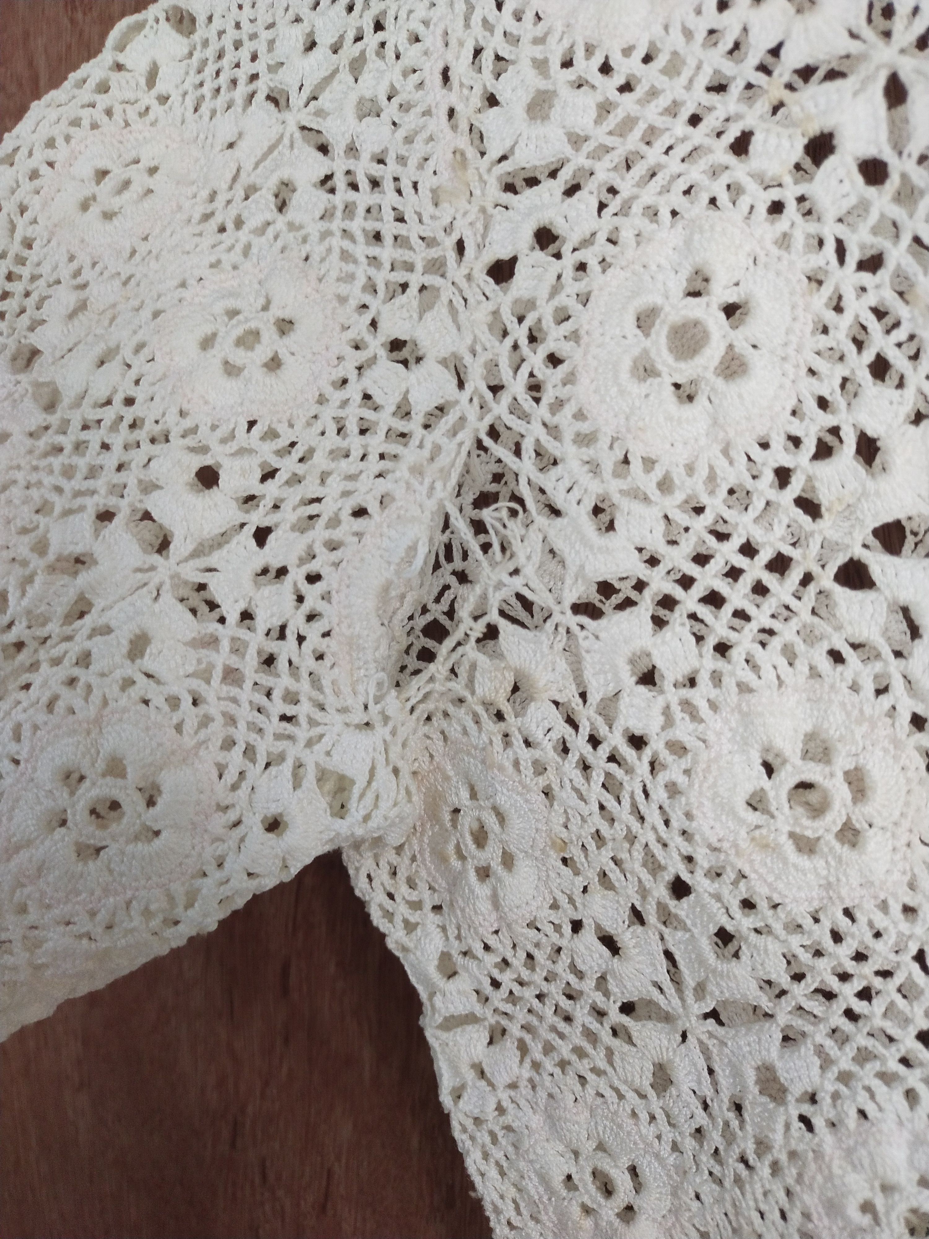 Japanese Brand Japan vintage crochet mesh net White knitwear #273 Size M / US 6-8 / IT 42-44 - 4 Thumbnail