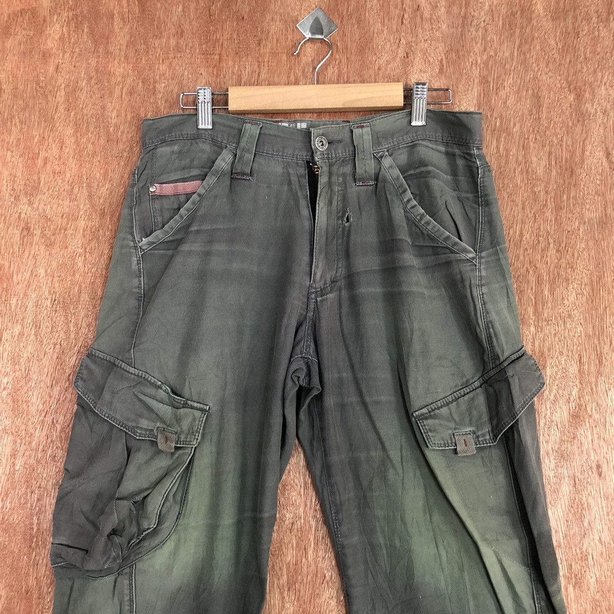 Faded Glory Xebec Twist 45 Grey multipocket tactical Cargo Pants #H175 Size US 31 - 2 Thumbnail