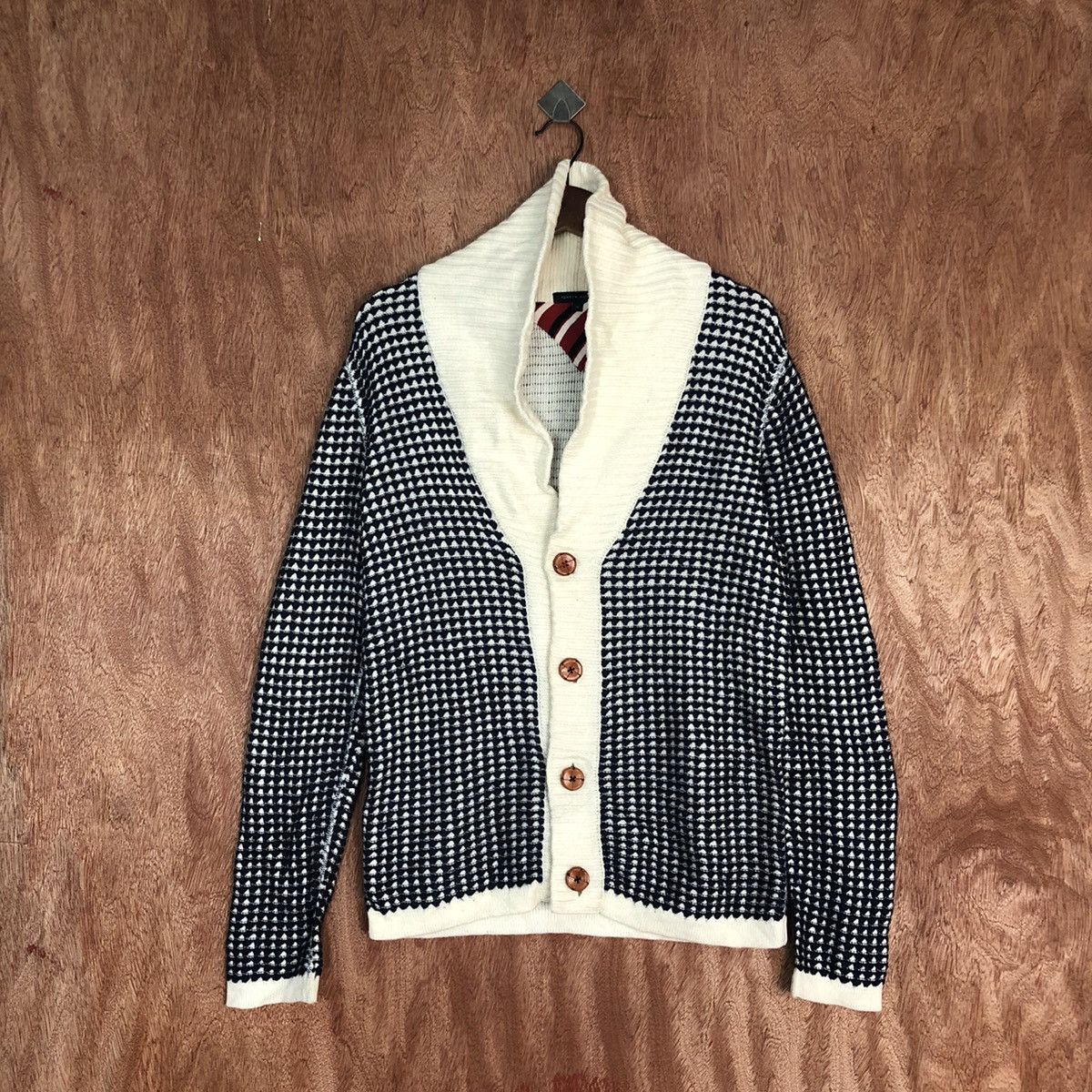 Tommy Hilfiger Tommy Hilfiger Dark Blue Cardigan knitwear #H170 Size US M / EU 48-50 / 2 - 1 Thumbnail