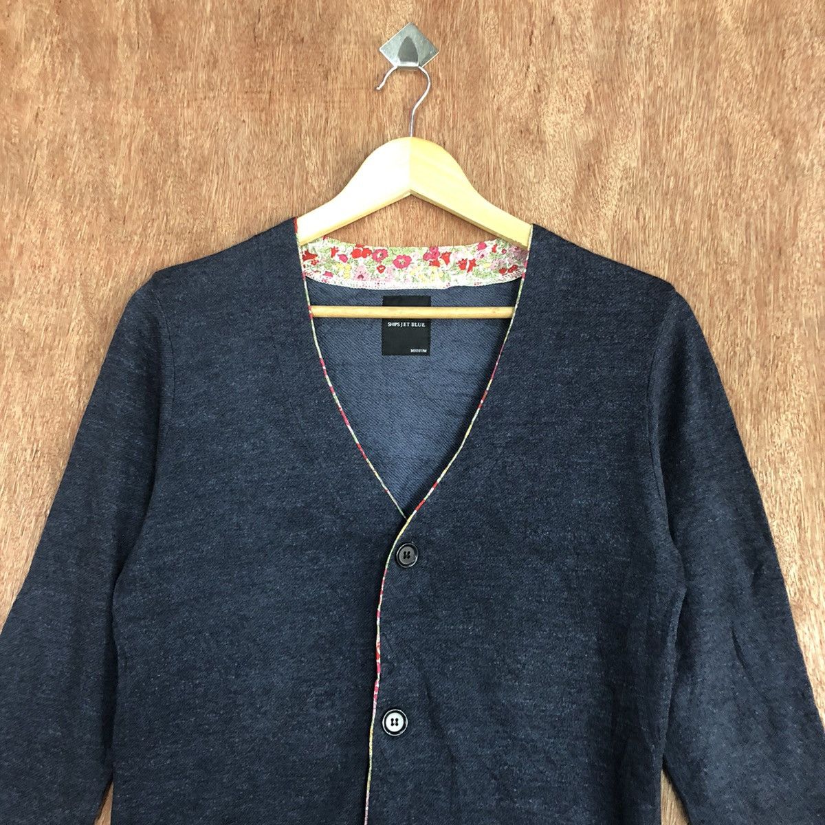 Homespun Knitwear Ships Jet Blue Shag Shaggy cardigan Knitwear #H169 Size US M / EU 48-50 / 2 - 2 Thumbnail