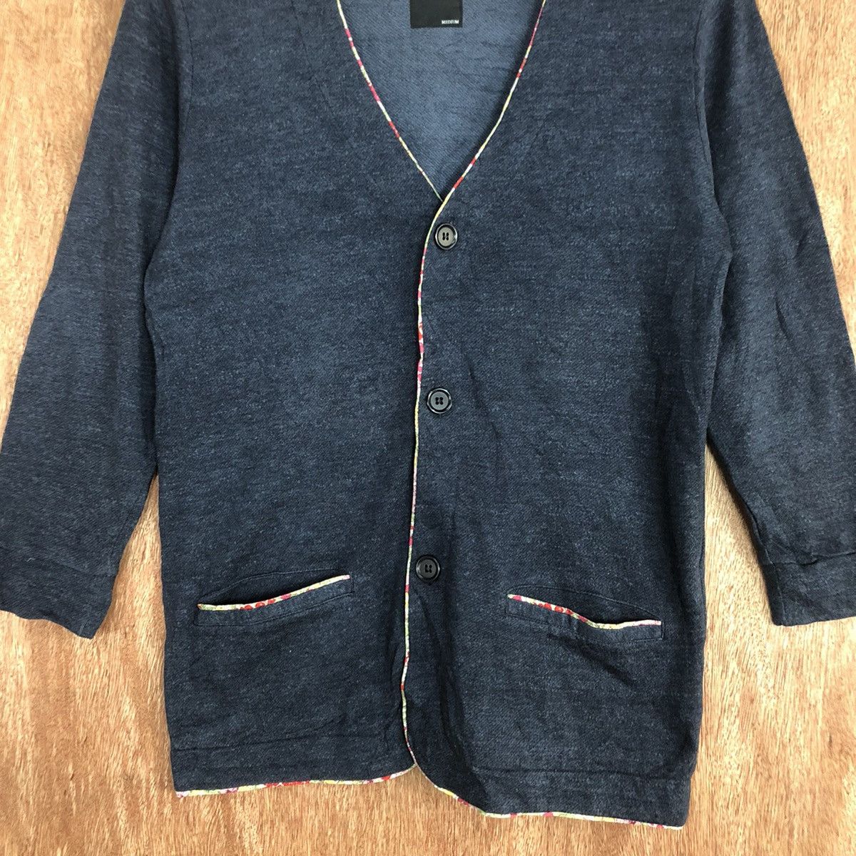 Homespun Knitwear Ships Jet Blue Shag Shaggy cardigan Knitwear #H169 Size US M / EU 48-50 / 2 - 8 Thumbnail