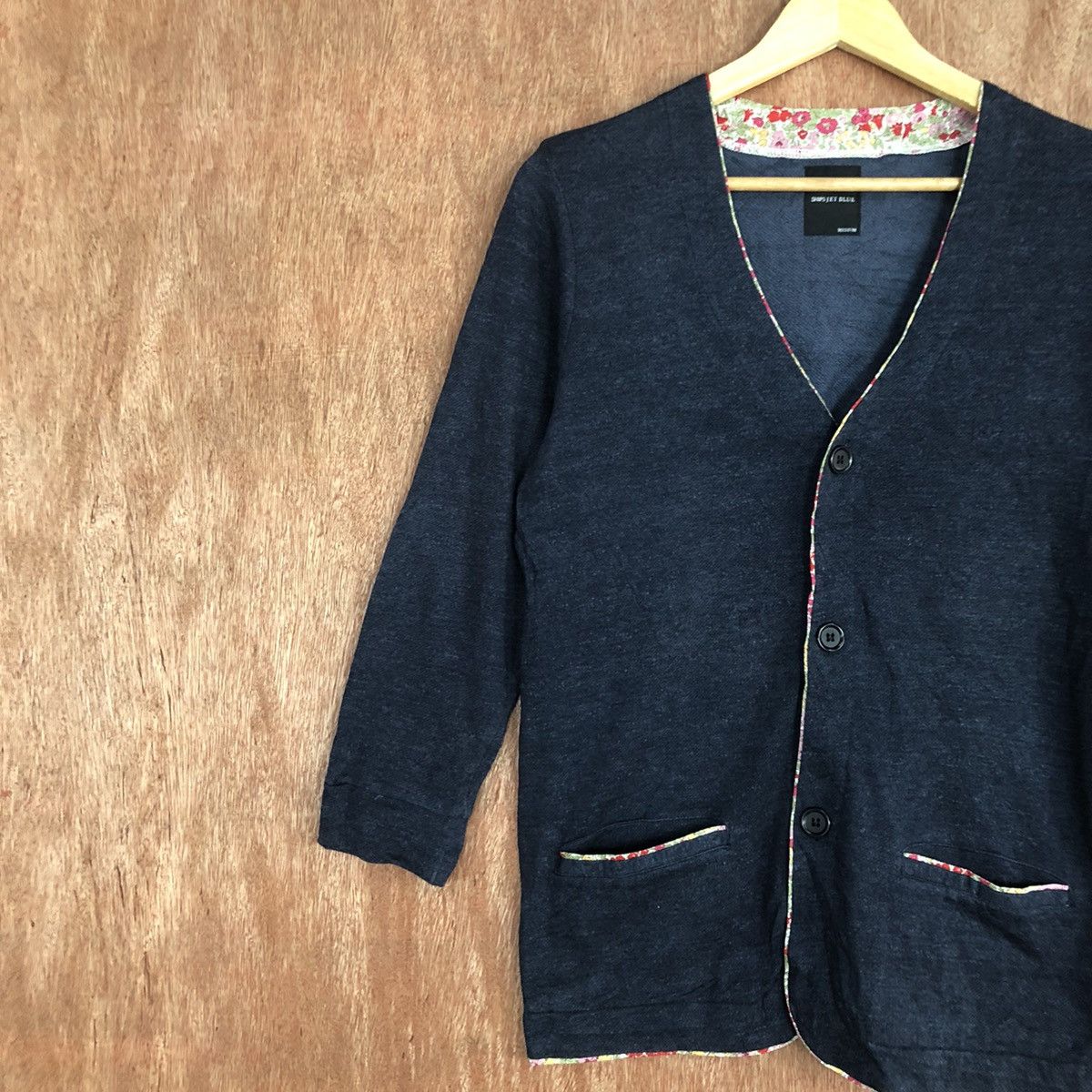 Homespun Knitwear Ships Jet Blue Shag Shaggy cardigan Knitwear #H169 Size US M / EU 48-50 / 2 - 7 Thumbnail