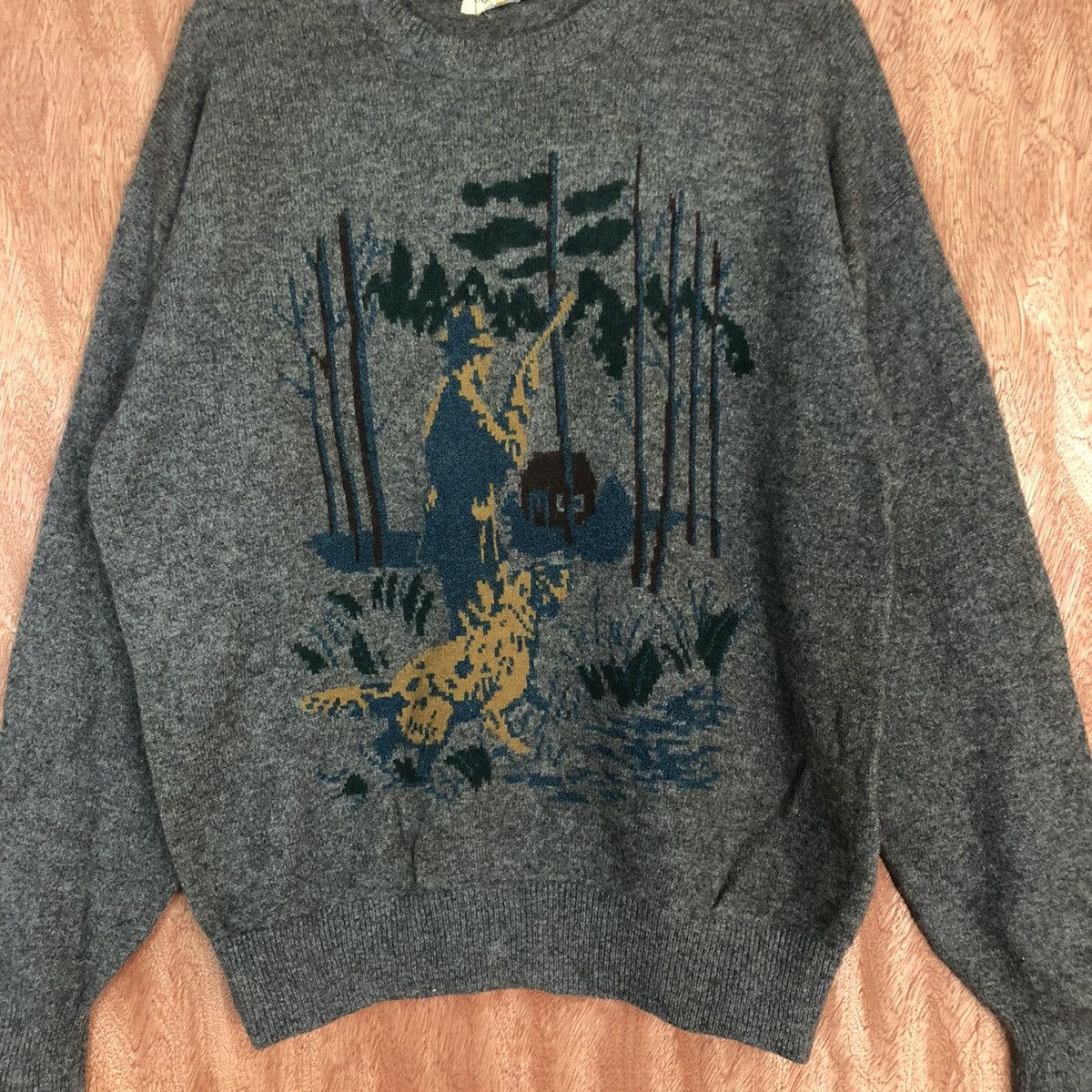 Vintage Convivace hunter Grey art sweatshirt Knitwear #H164 Size US M / EU 48-50 / 2 - 8 Thumbnail