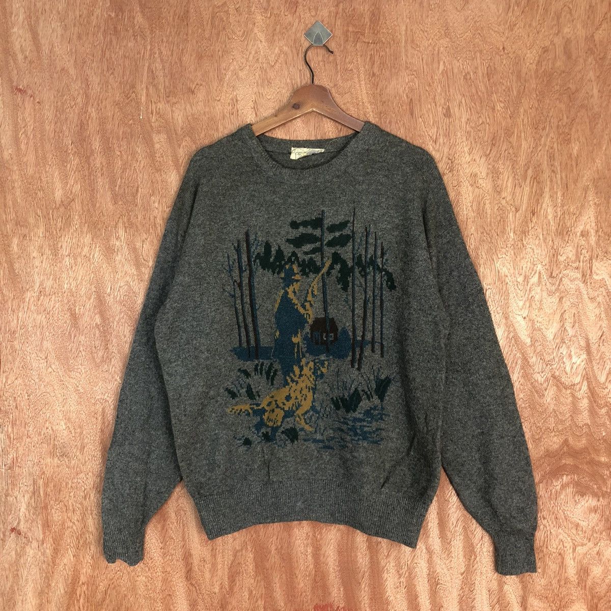Vintage Convivace hunter Grey art sweatshirt Knitwear #H164 Size US M / EU 48-50 / 2 - 3 Thumbnail