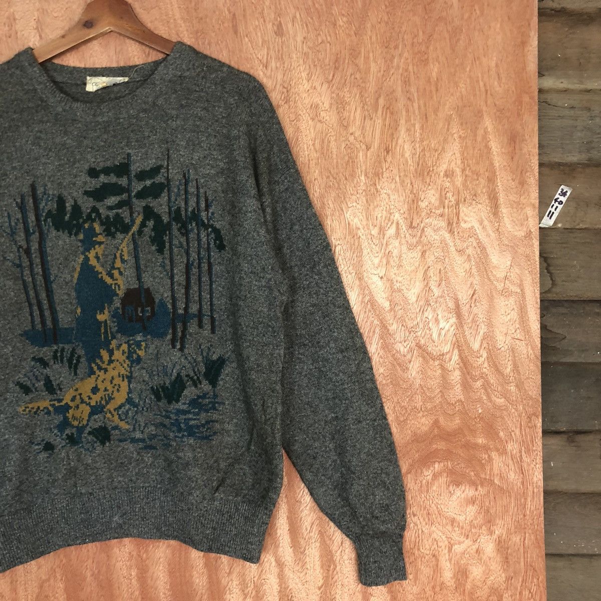 Vintage Convivace hunter Grey art sweatshirt Knitwear #H164 Size US M / EU 48-50 / 2 - 5 Thumbnail