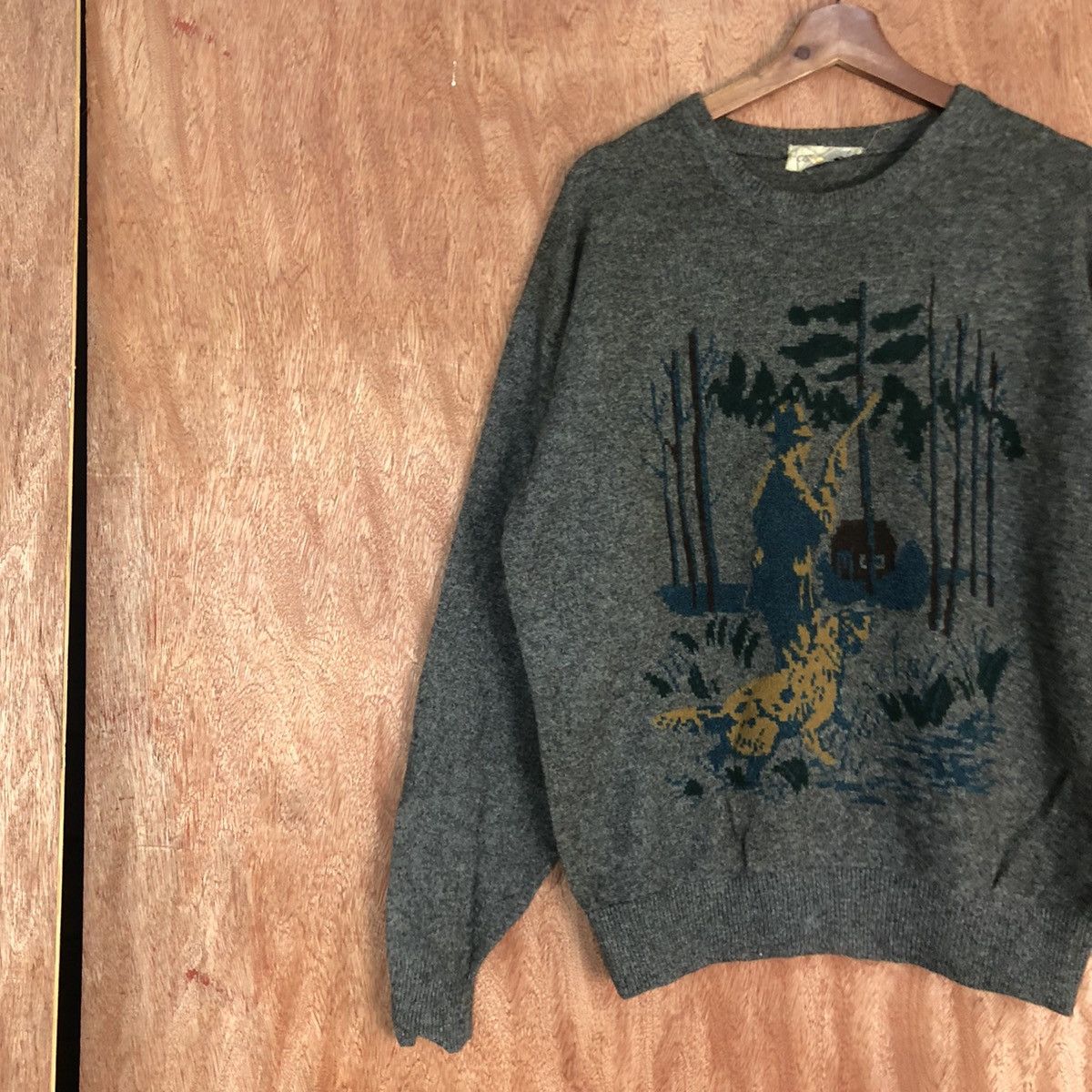 Vintage Convivace hunter Grey art sweatshirt Knitwear #H164 Size US M / EU 48-50 / 2 - 7 Thumbnail