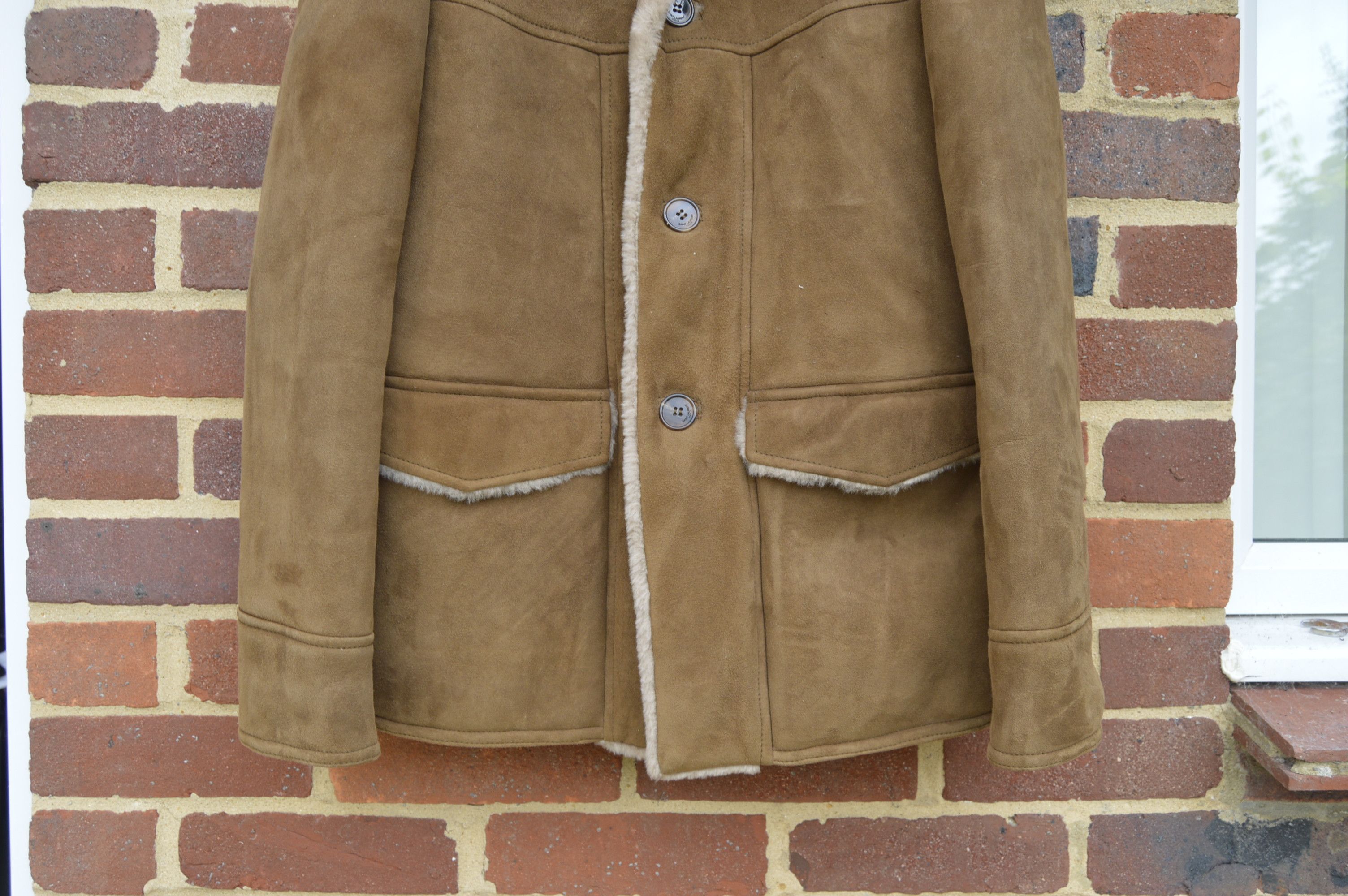 Saint Laurent Paris Hedi's Personal Suede and Shearling Coat Size US S / EU 44-46 / 1 - 5 Thumbnail