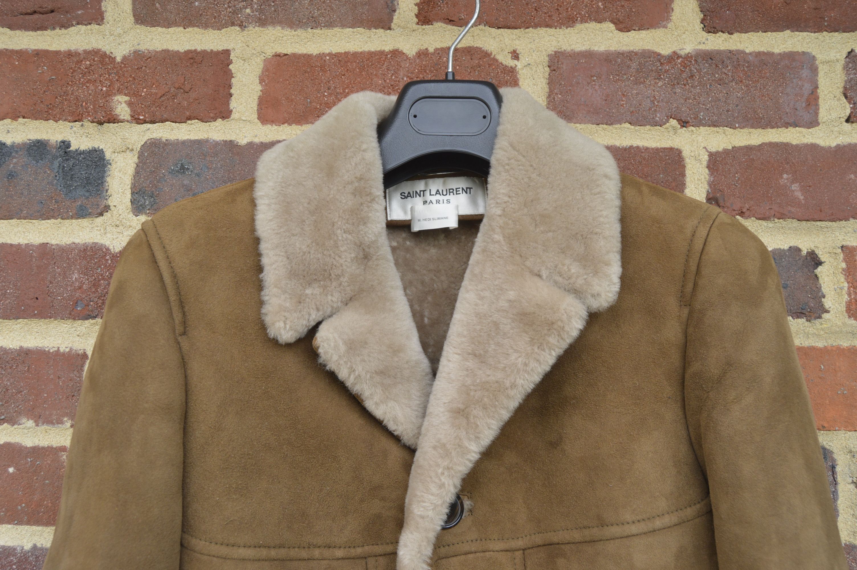 Saint Laurent Paris Hedi's Personal Suede and Shearling Coat Size US S / EU 44-46 / 1 - 3 Thumbnail