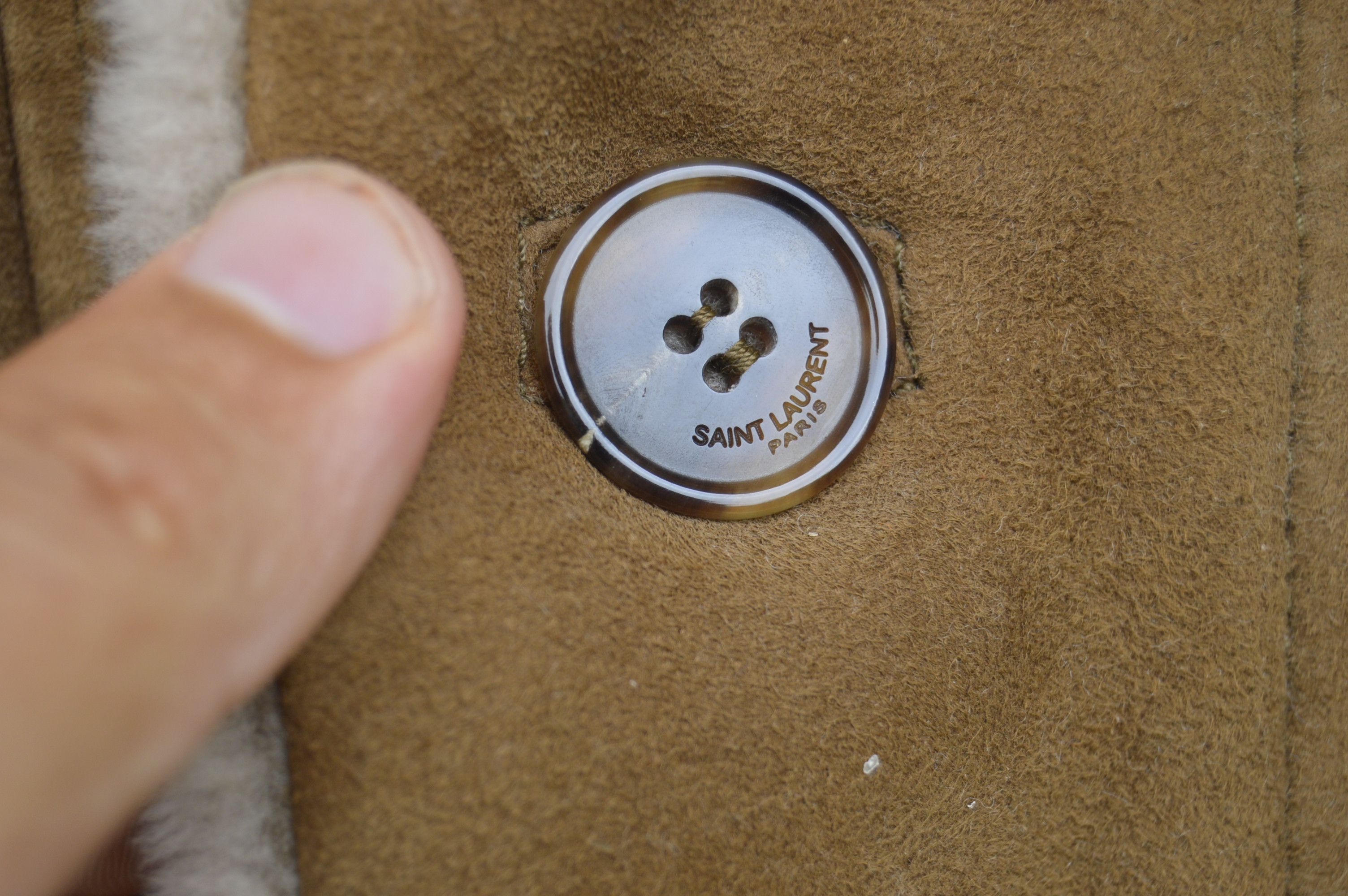 Saint Laurent Paris Hedi's Personal Suede and Shearling Coat Size US S / EU 44-46 / 1 - 6 Thumbnail