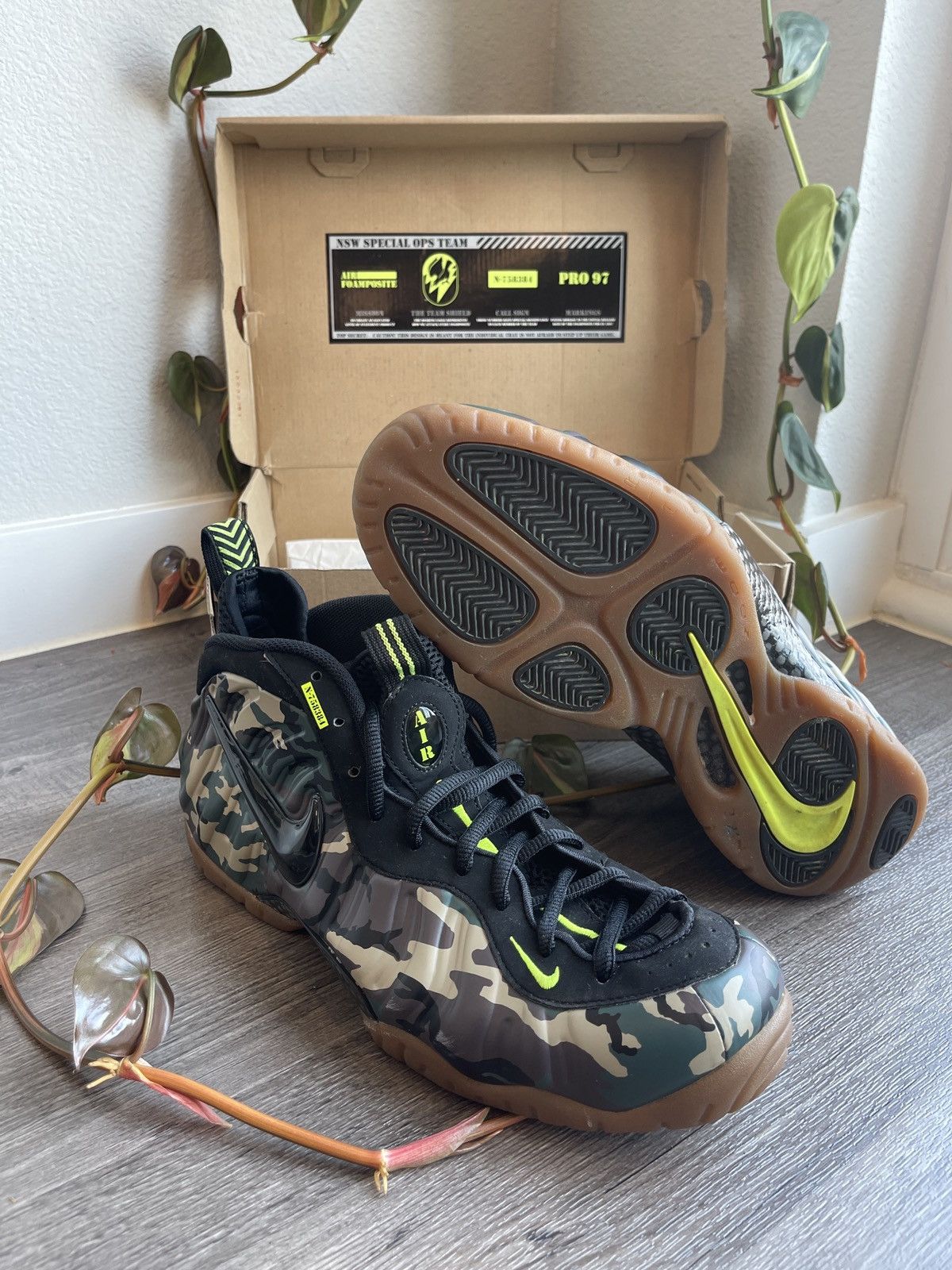 purchase in USA Air Foamposite Pro Prm Le Green Camo 2013