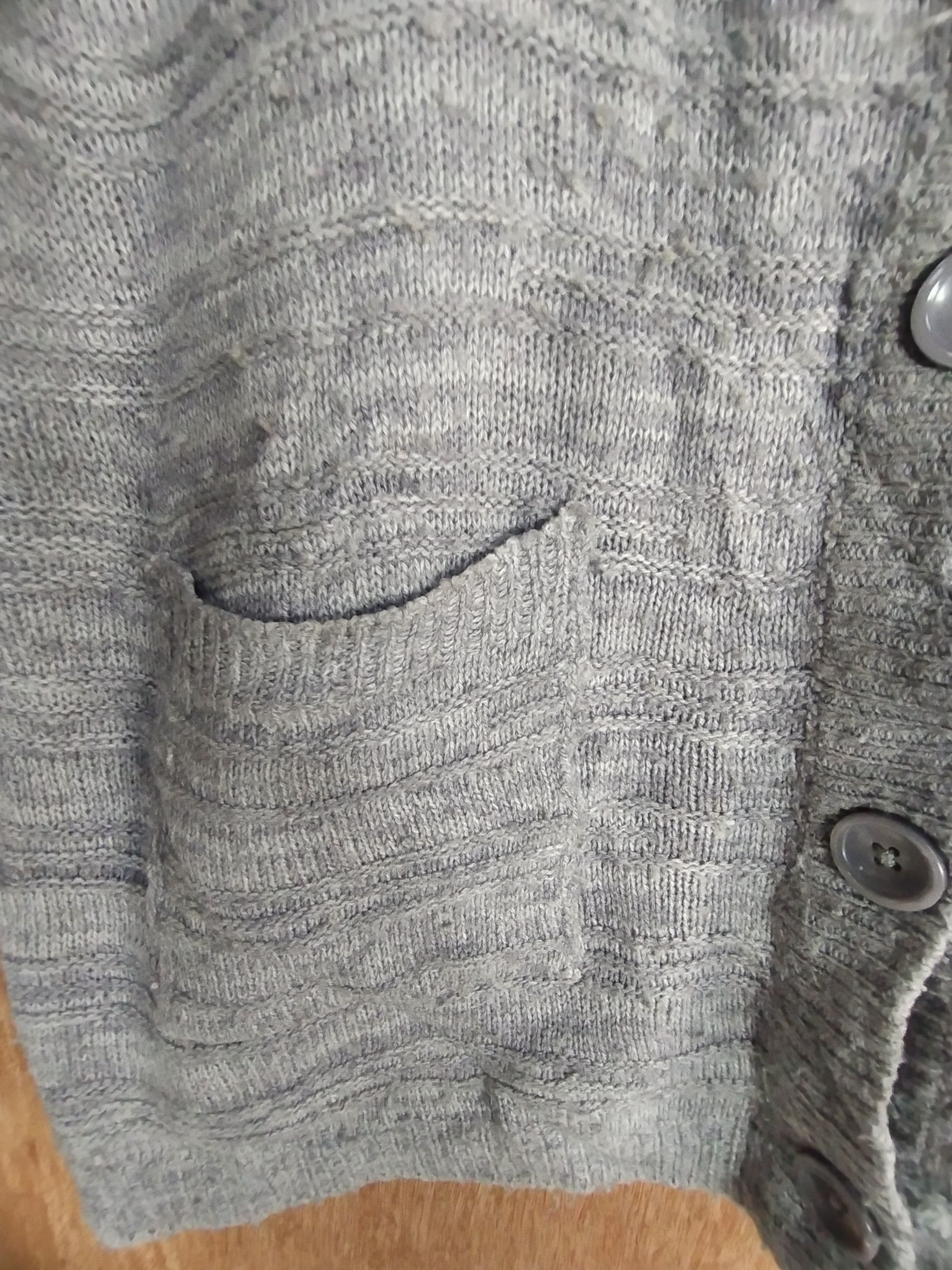 Japanese Brand Grand Miles gray cardigan knitwear distressed #S019 Size US L / EU 52-54 / 3 - 6 Thumbnail