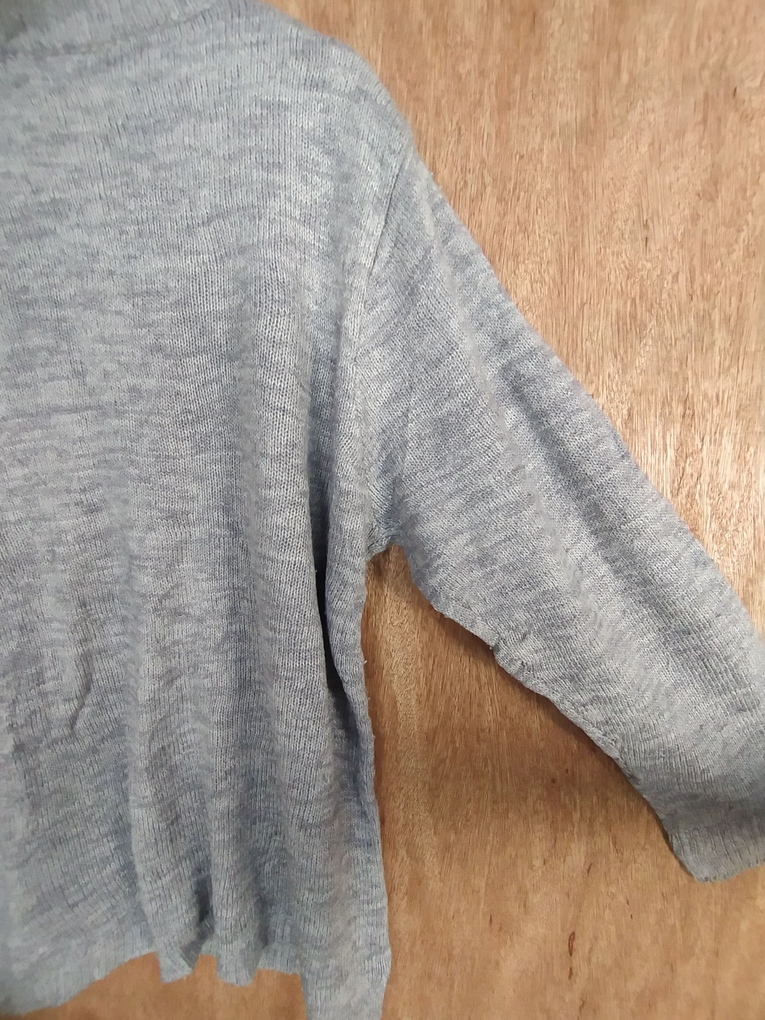 Japanese Brand Grand Miles gray cardigan knitwear distressed #S019 Size US L / EU 52-54 / 3 - 11 Thumbnail