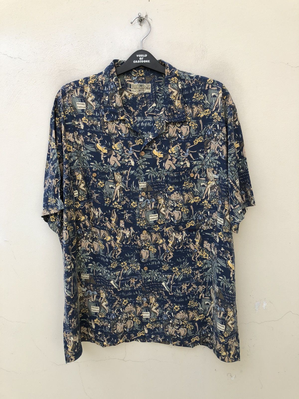 Mademoiselle Non Non Vintage Papas Island Japan Baggy Silk Hawaiian Shirt Size US L / EU 52-54 / 3 - 3 Thumbnail