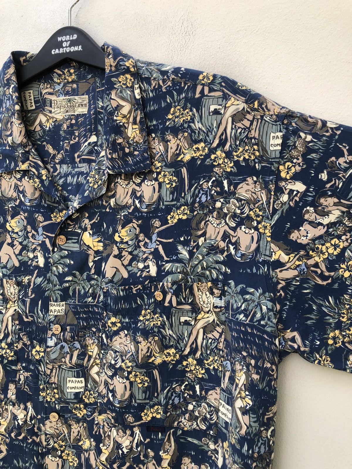 Mademoiselle Non Non Vintage Papas Island Japan Baggy Silk Hawaiian Shirt Size US L / EU 52-54 / 3 - 6 Thumbnail