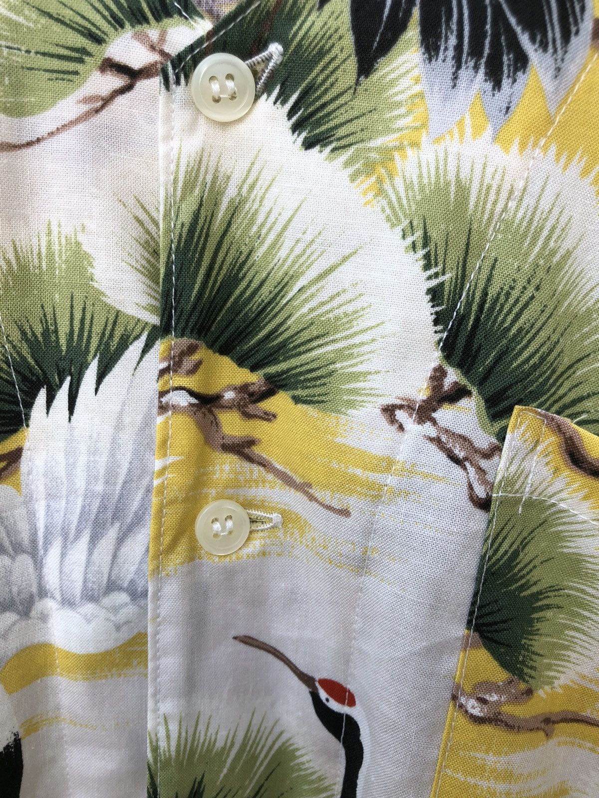 Vintage 80s NIIHAMA SONAMI Japanese Crane 3q Sleeve Button Shirt Size US S / EU 44-46 / 1 - 14 Thumbnail
