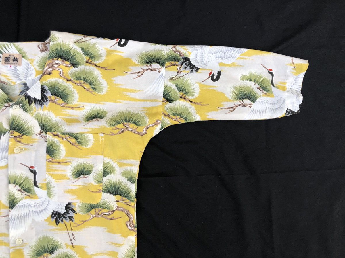 Vintage 80s NIIHAMA SONAMI Japanese Crane 3q Sleeve Button Shirt Size US S / EU 44-46 / 1 - 2 Thumbnail