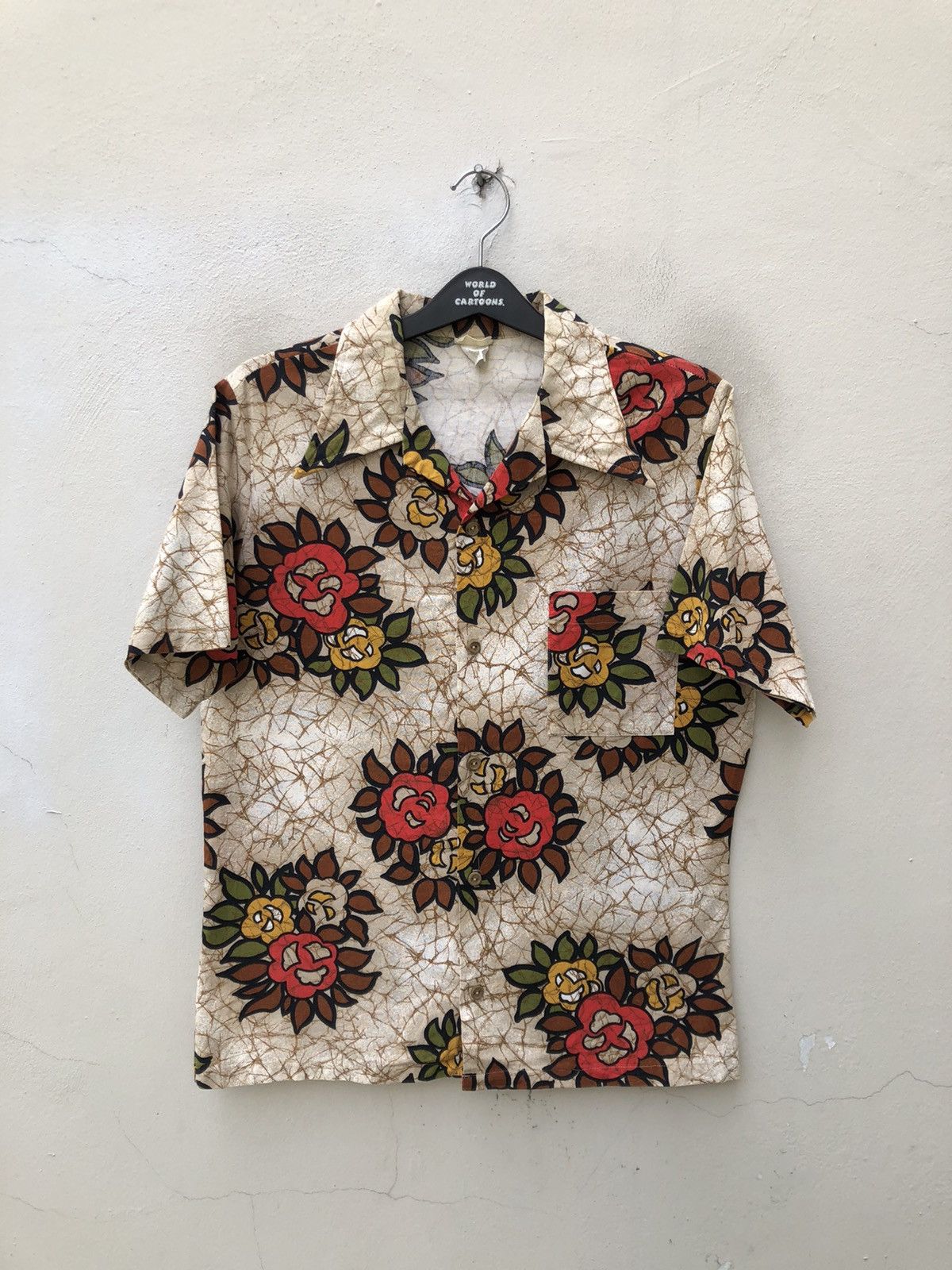 JCPenney × Vintage 60s 70s Towncraft Jc Penny Flowers Hawaiian Shirt Size US M / EU 48-50 / 2 - 3 Thumbnail