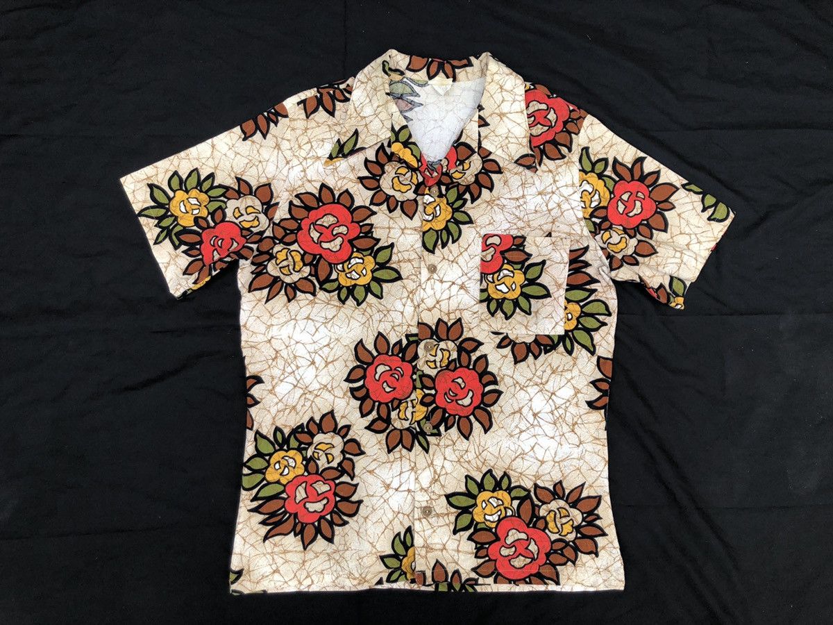 JCPenney × Vintage 60s 70s Towncraft Jc Penny Flowers Hawaiian Shirt Size US M / EU 48-50 / 2 - 1 Thumbnail