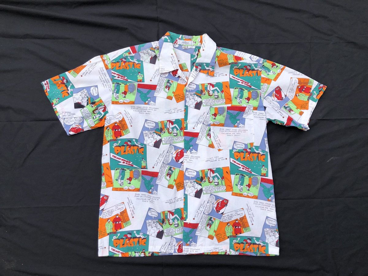 Vintage 80s 90s Goldova Made in Japan Hawaiian Comics Shirt