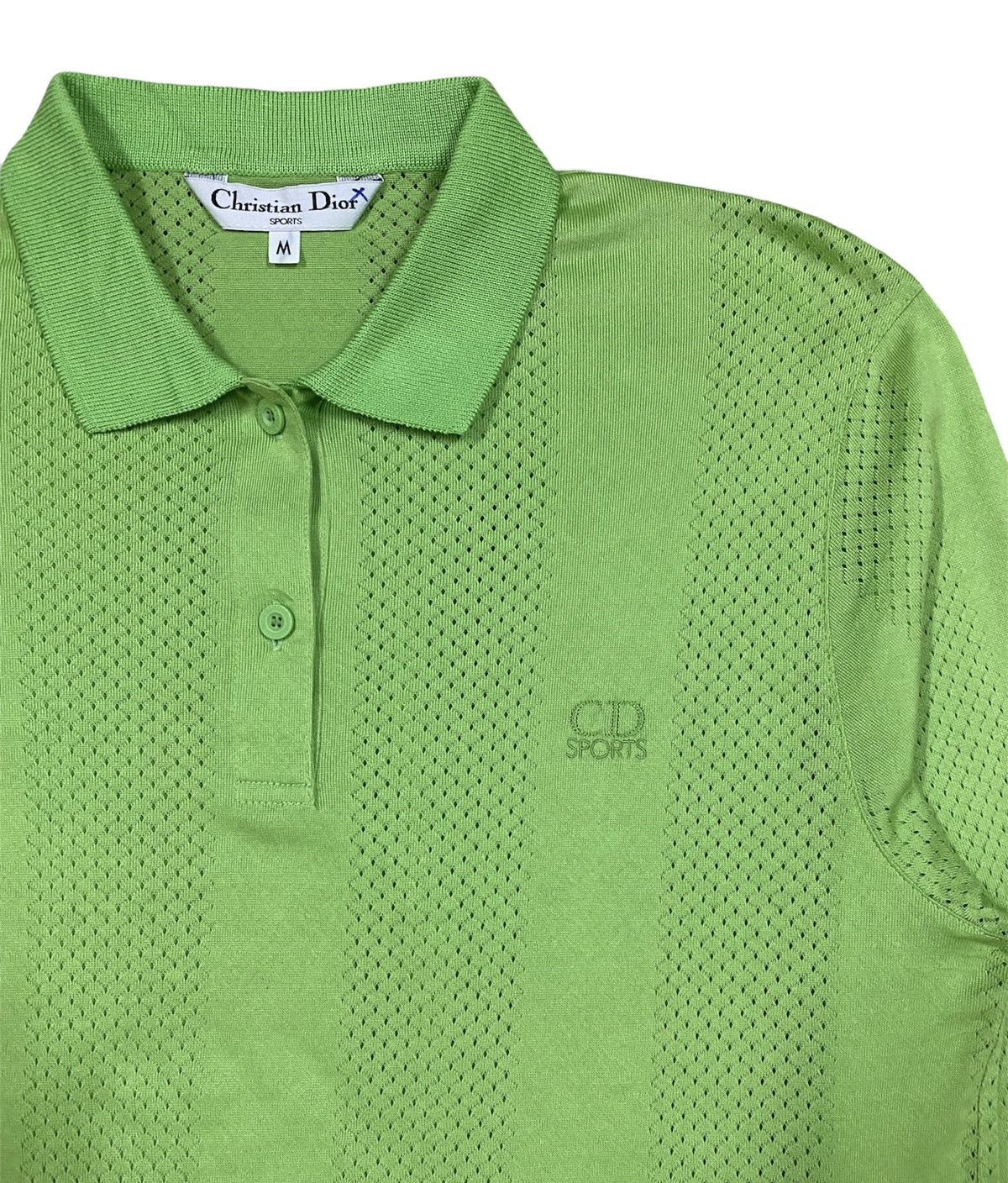 Christian Dior Monsieur Vtg 🔥Christian Dior Sports Mesh Cotton Polo Shirt Size US M / EU 48-50 / 2 - 7 Thumbnail