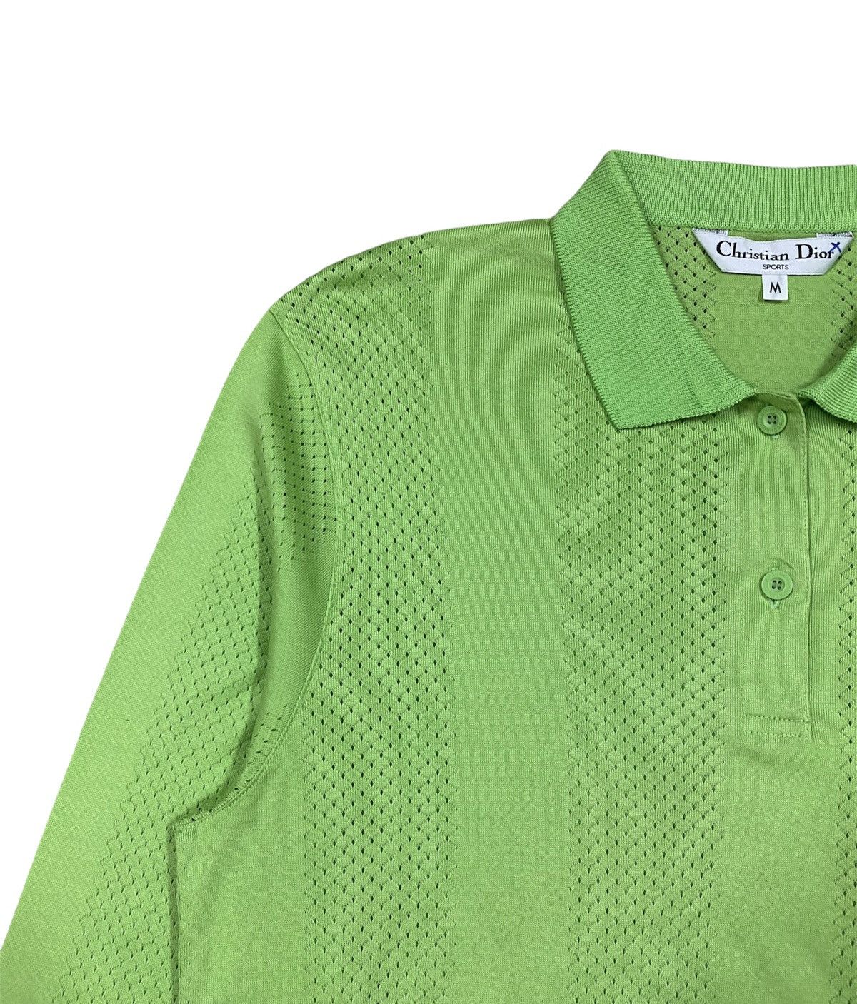 Christian Dior Monsieur Vtg 🔥Christian Dior Sports Mesh Cotton Polo Shirt Size US M / EU 48-50 / 2 - 6 Thumbnail