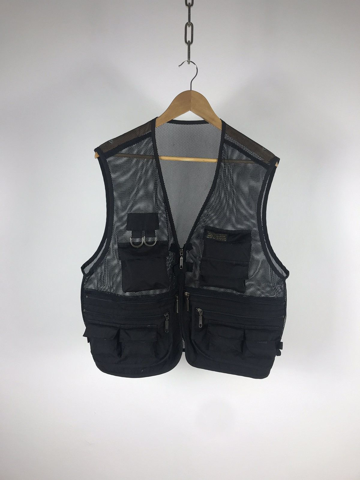OlyljpinZ Vissersvest voor heren, outdoor vest, fotografie, reizen, wandelen, lichtgewicht, utility-vest, mouwloos jasje, gereedschap vest met meerdere zakken, Donkerblauw, S