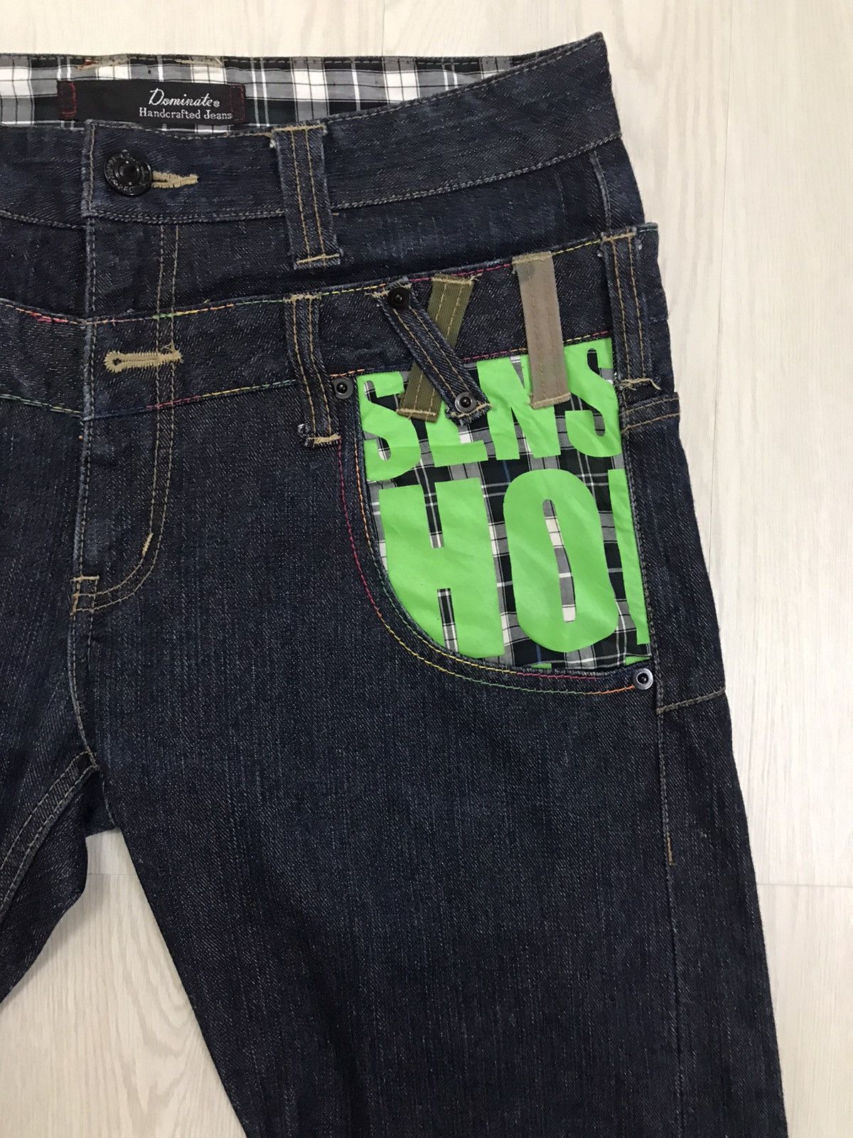 Japanese Brand × Vintage Dominate Handcrafted Japan Double Waist Jeans Size US 32 / EU 48 - 5 Thumbnail