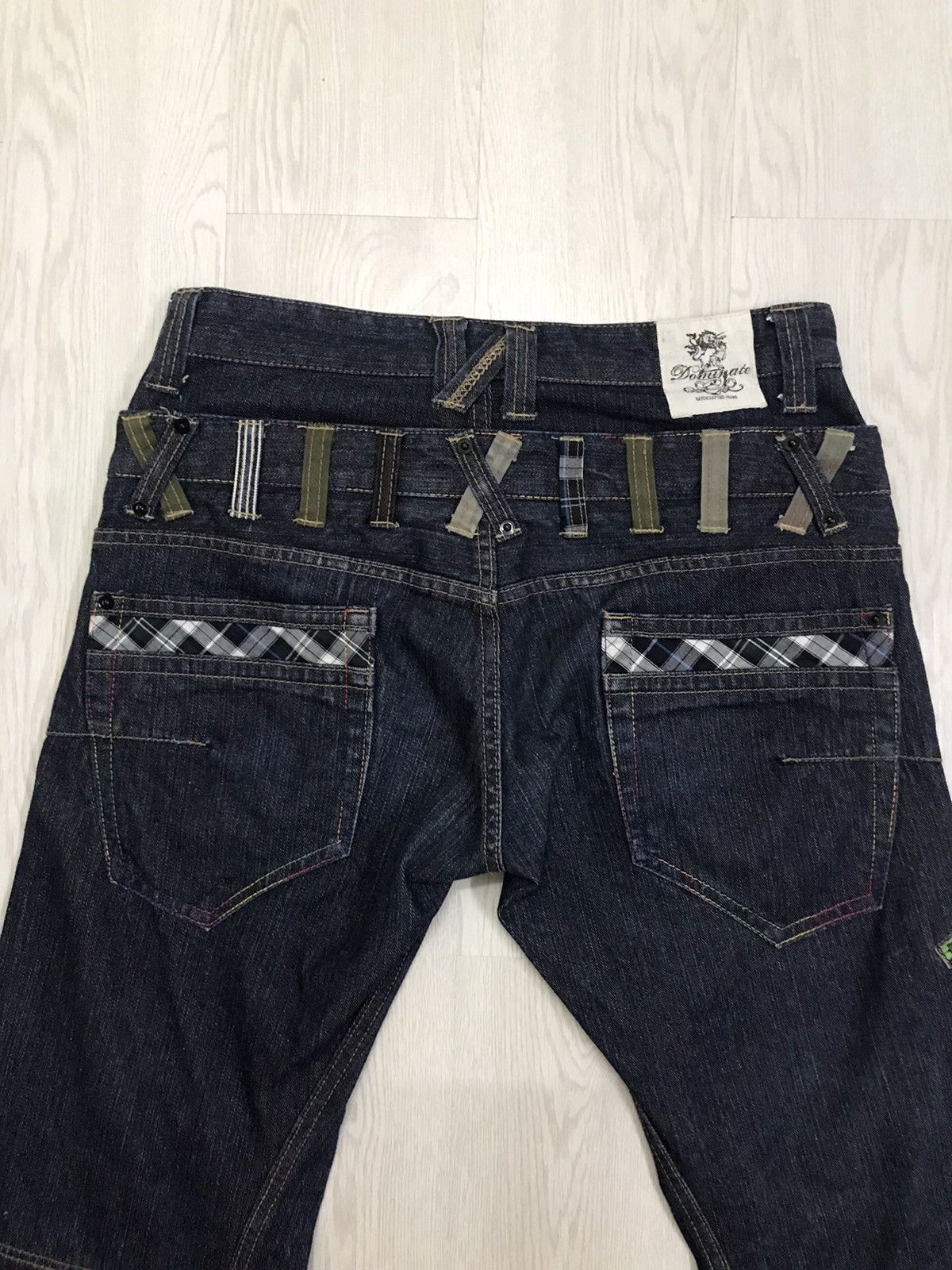Japanese Brand × Vintage Dominate Handcrafted Japan Double Waist Jeans Size US 32 / EU 48 - 9 Thumbnail