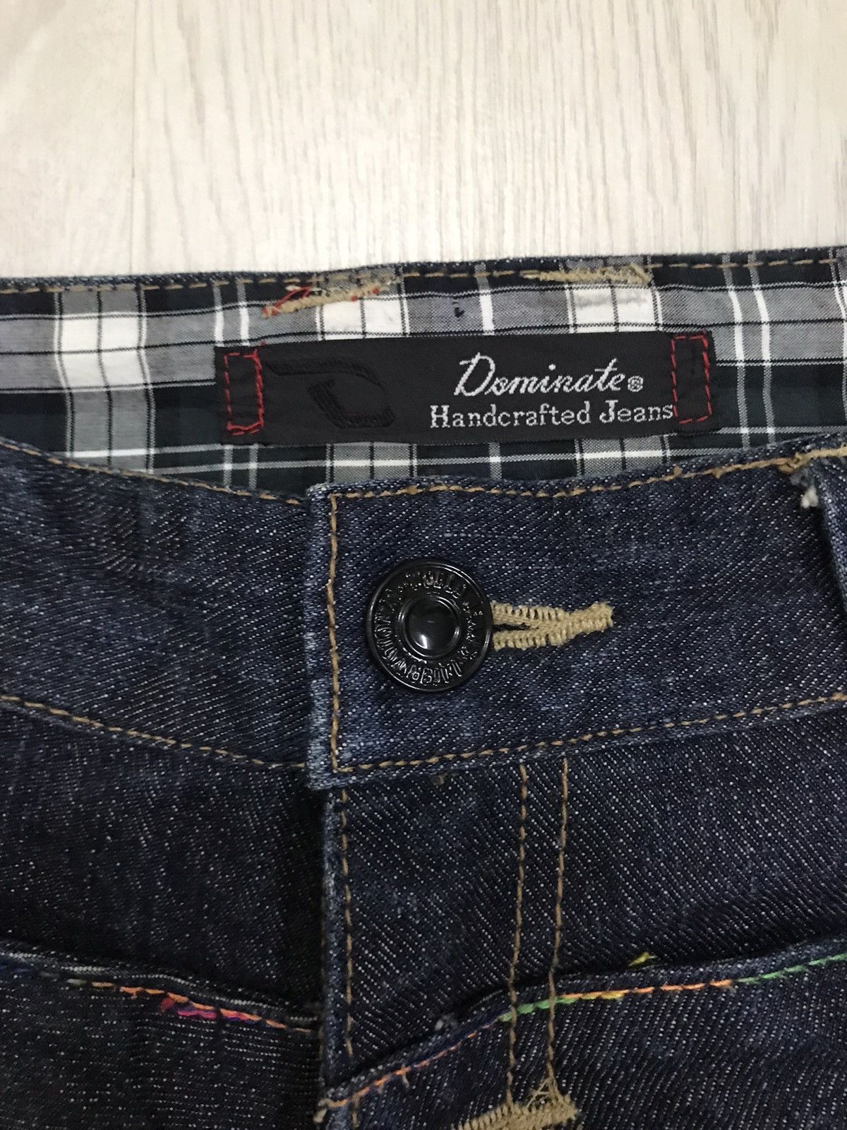 Japanese Brand × Vintage Dominate Handcrafted Japan Double Waist Jeans Size US 32 / EU 48 - 13 Thumbnail