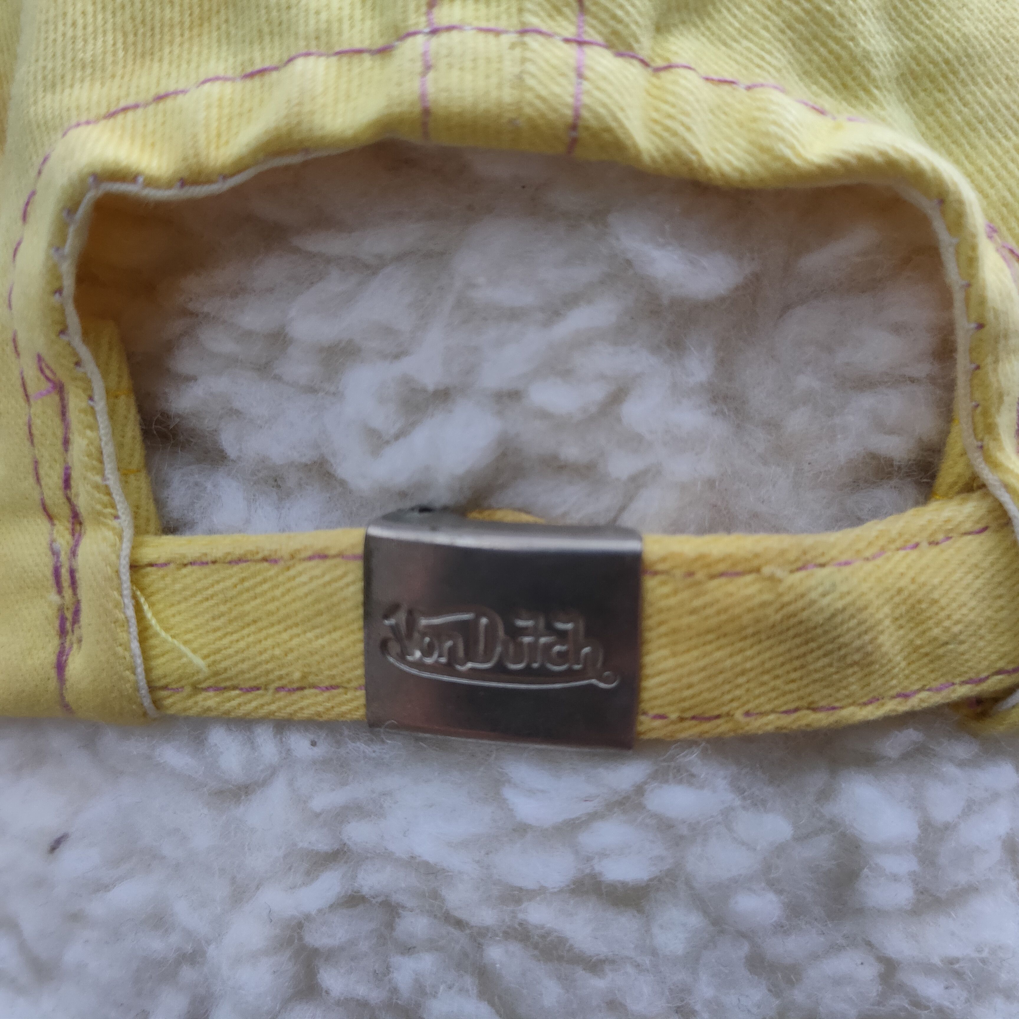 Vintage Vintage VON DUTCH Patches Embroidery Cap Yellow Distressed Size ONE SIZE - 5 Thumbnail