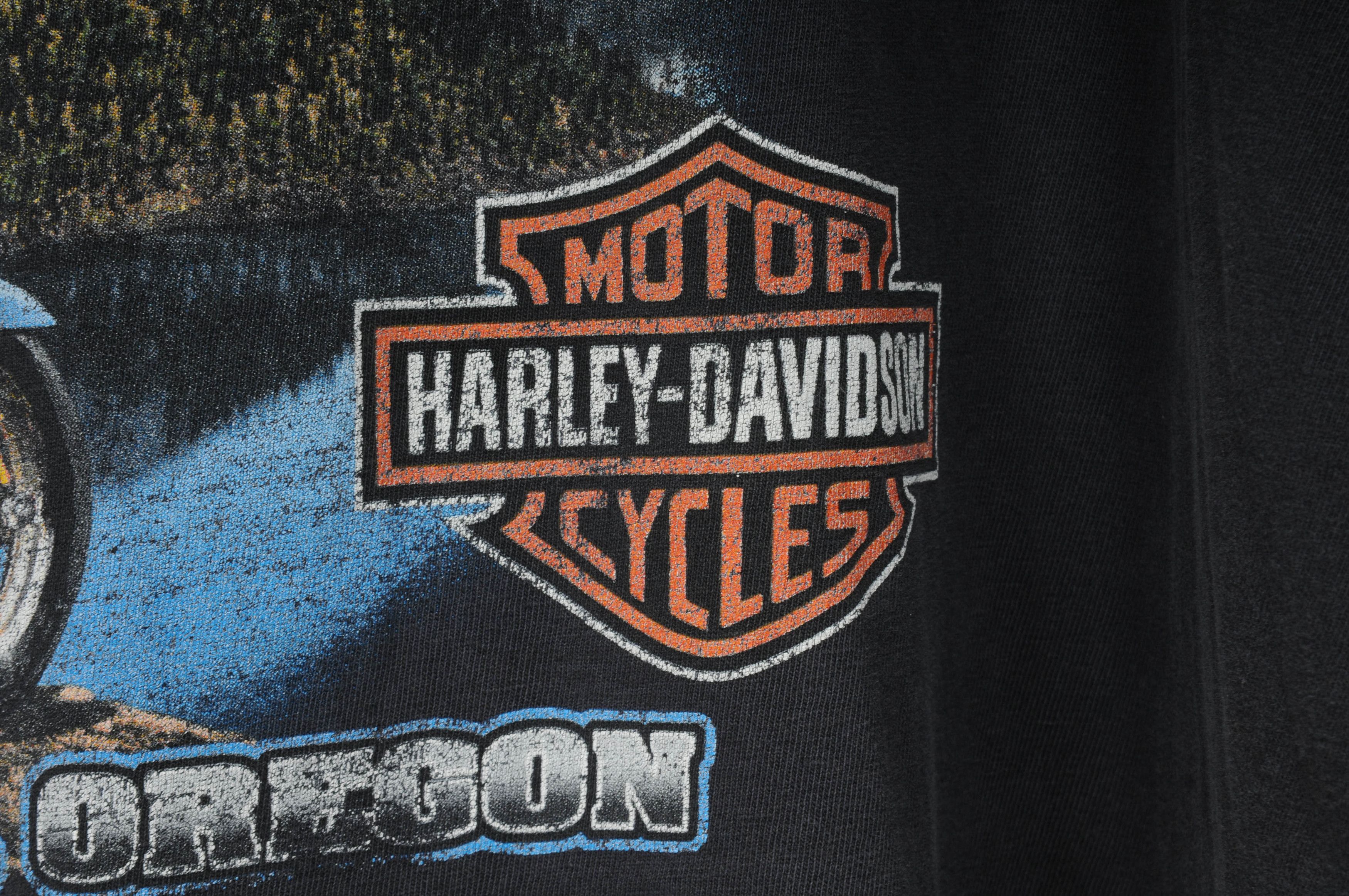 Harley Davidson Vintage Sun Faded Distressed Paint Logo Pocket T -00890 Size US XXL / EU 58 / 5 - 7 Thumbnail