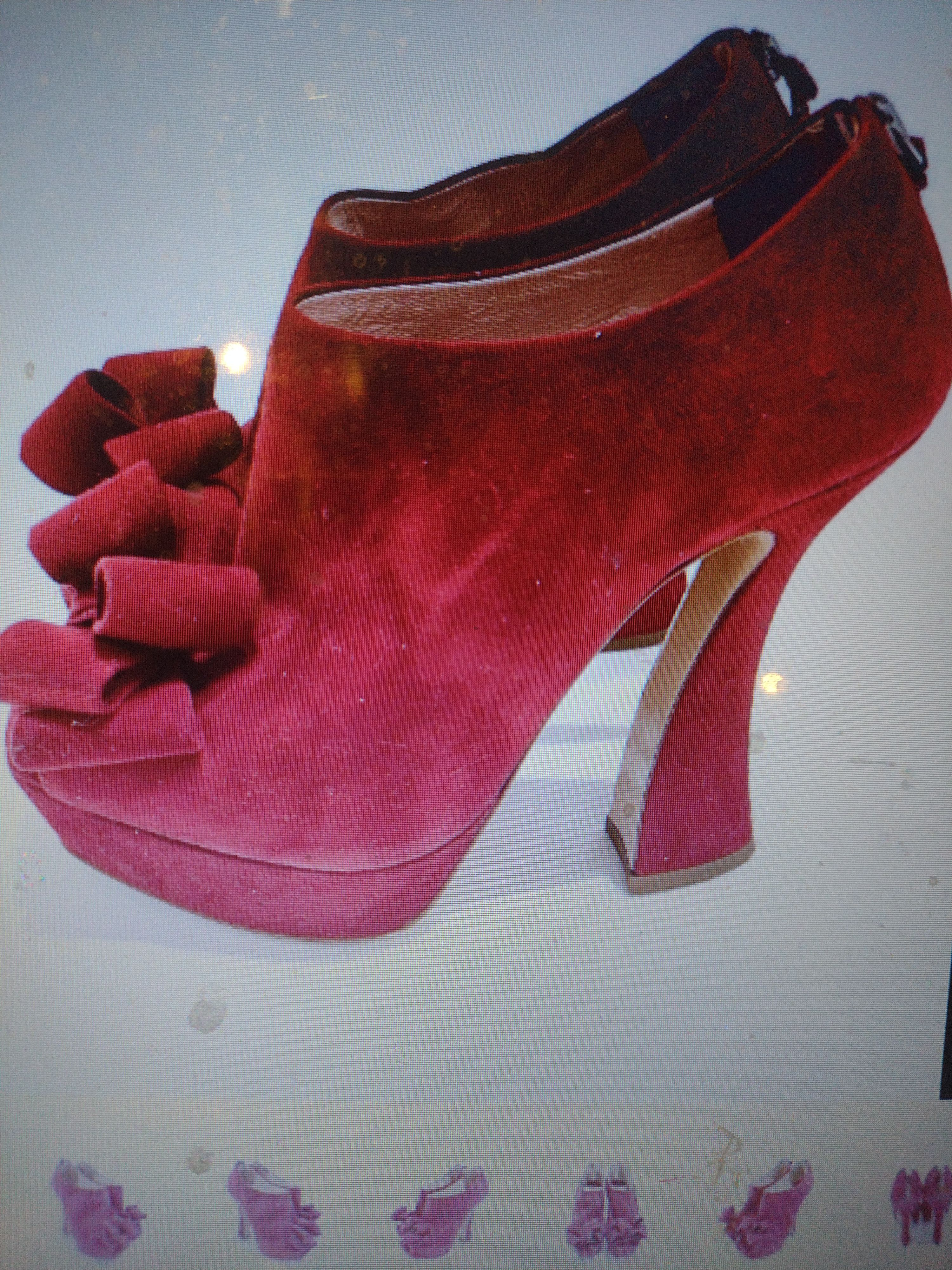 Miu Miu Miu Miu VTG Mod Red suede high Heel Couture Size US 7 / EU 40 - 3 Thumbnail