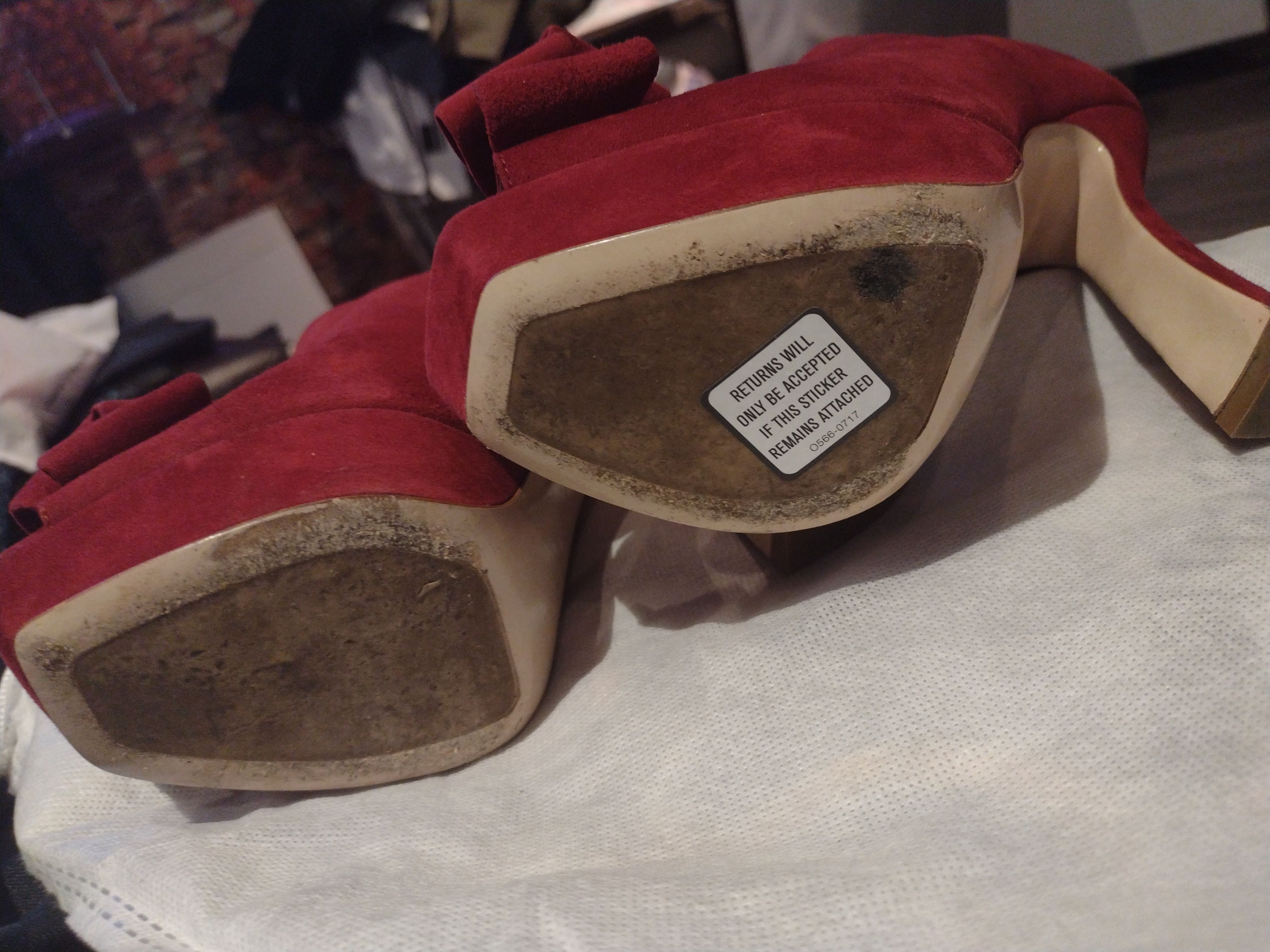 Miu Miu Miu Miu VTG Mod Red suede high Heel Couture Size US 7 / EU 40 - 6 Thumbnail